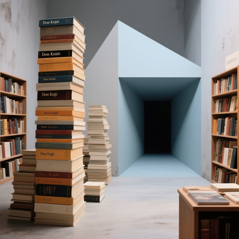 1981 Dusty Bookstore Dom Knigi Technical Manuals Fiction Empty Abstract