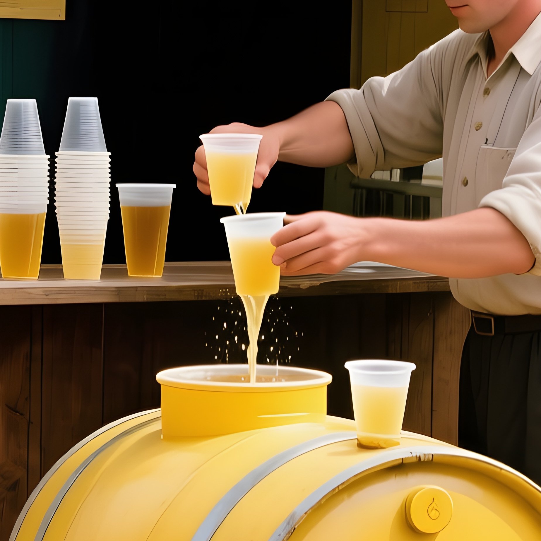 1983 Kiosk Kvass Yellow Tanker Barrel Street - Full Resolution Quality Preview