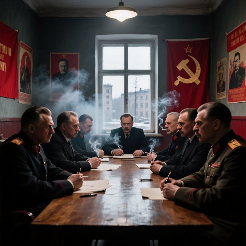 1986 Communist Party Meeting Smoke Filled Room