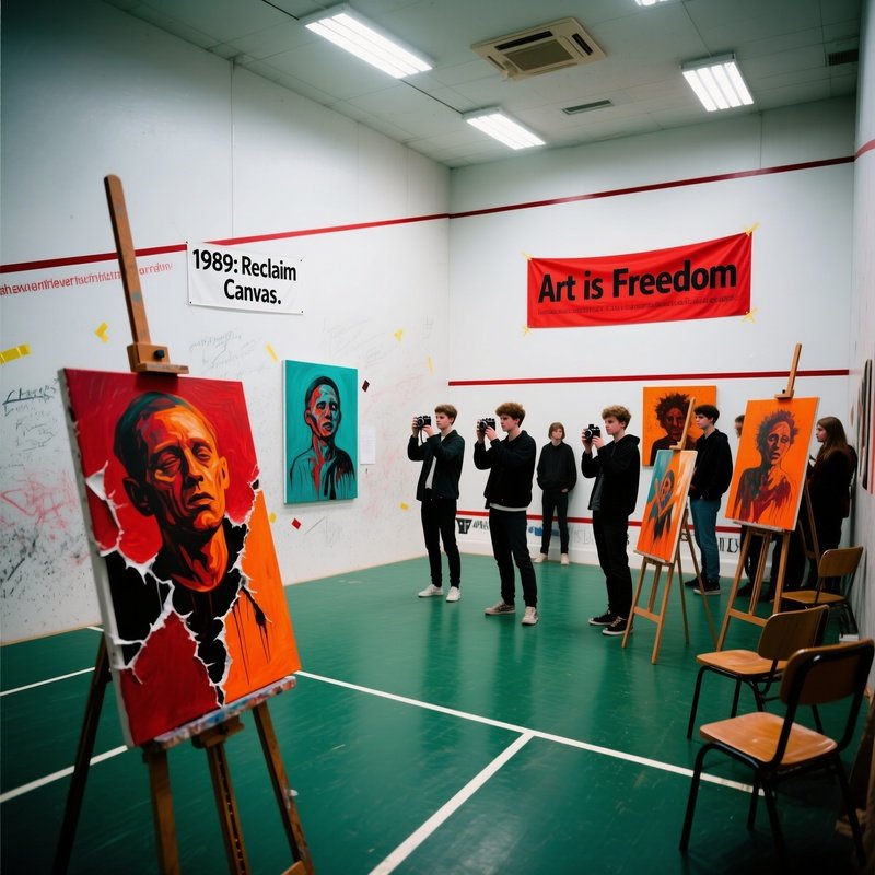 1989 Art Exhibition Squash Court