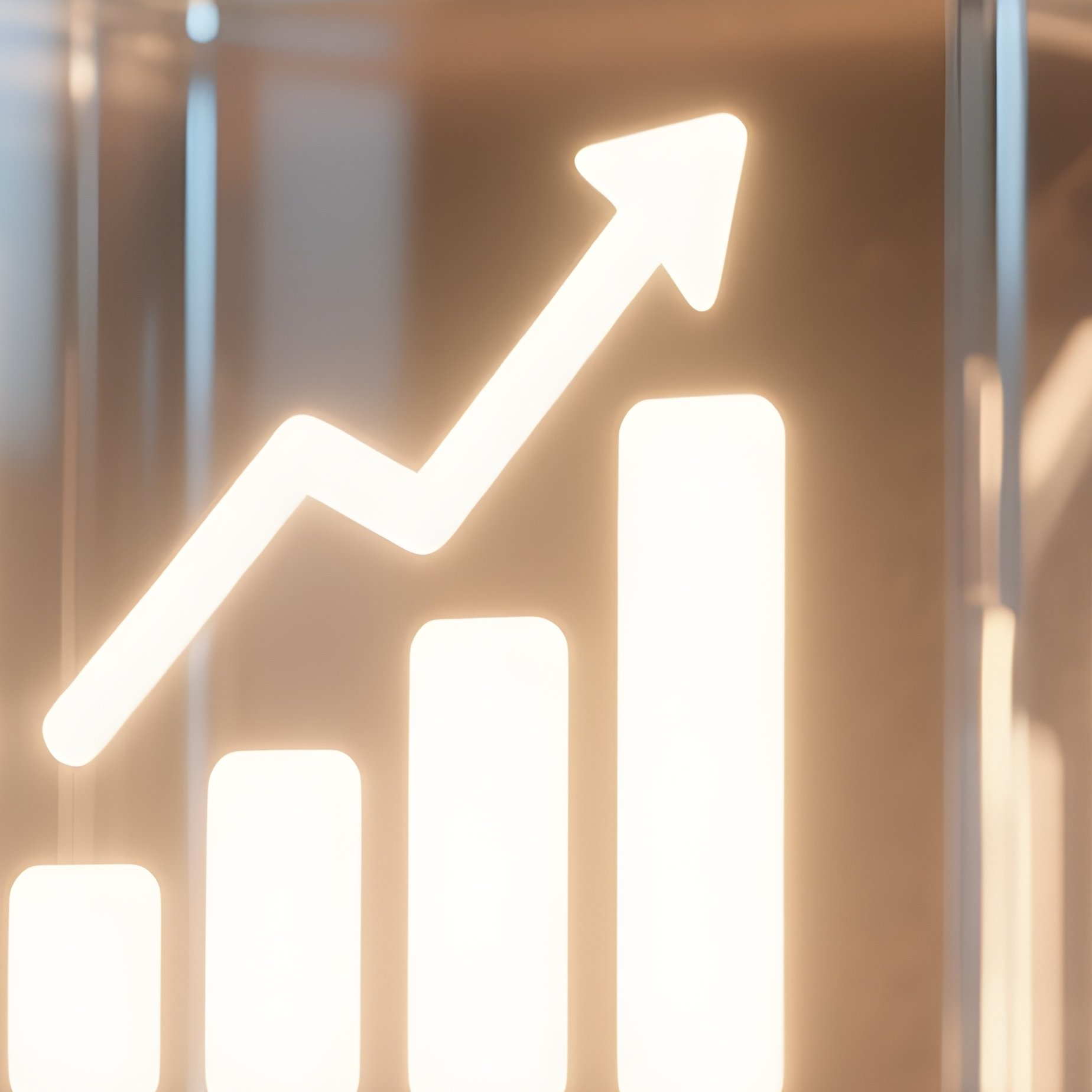 3D Rendered Bar Graph Icon Inside Glass Cube Photorealistic Bar Charts Pinned On Corkboard - Full Resolution Quality Preview