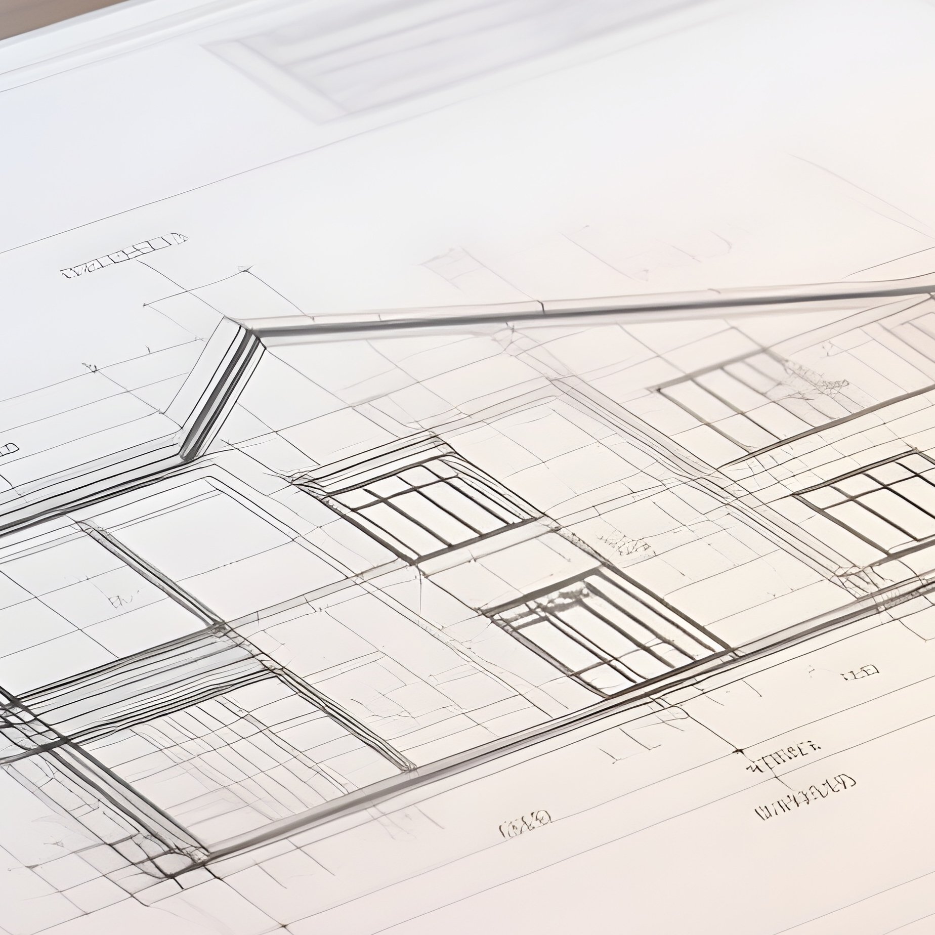 3D Rendered Blueprint Symbol — Photorealistic Blueprint Documents On An Architect’S Desk - Full Resolution Quality Preview