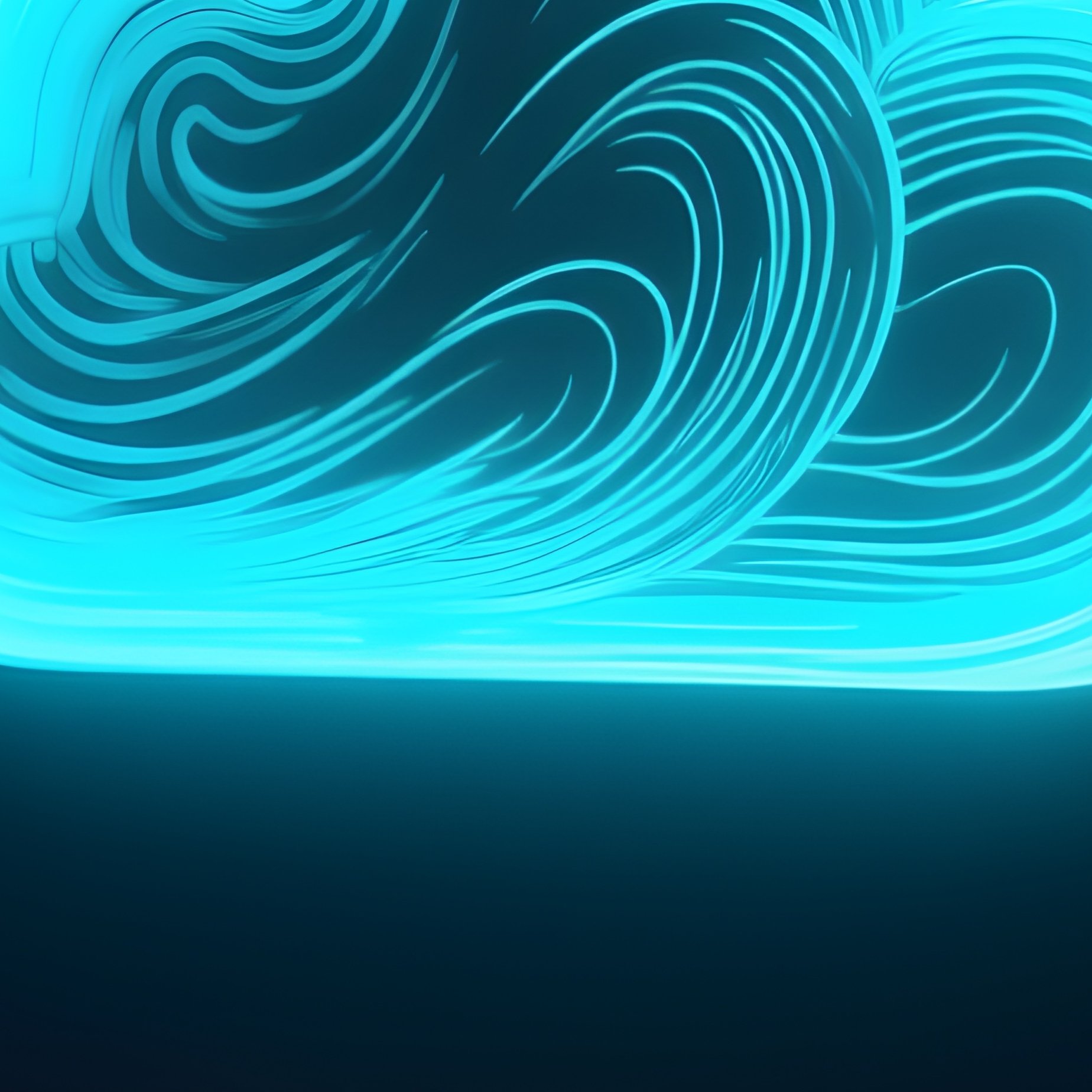 3D Rendered Cloud Symbol Glowing Cyan — Photorealistic Cloud Drawing Displayed On A Computer Monitor - Full Resolution Quality Preview