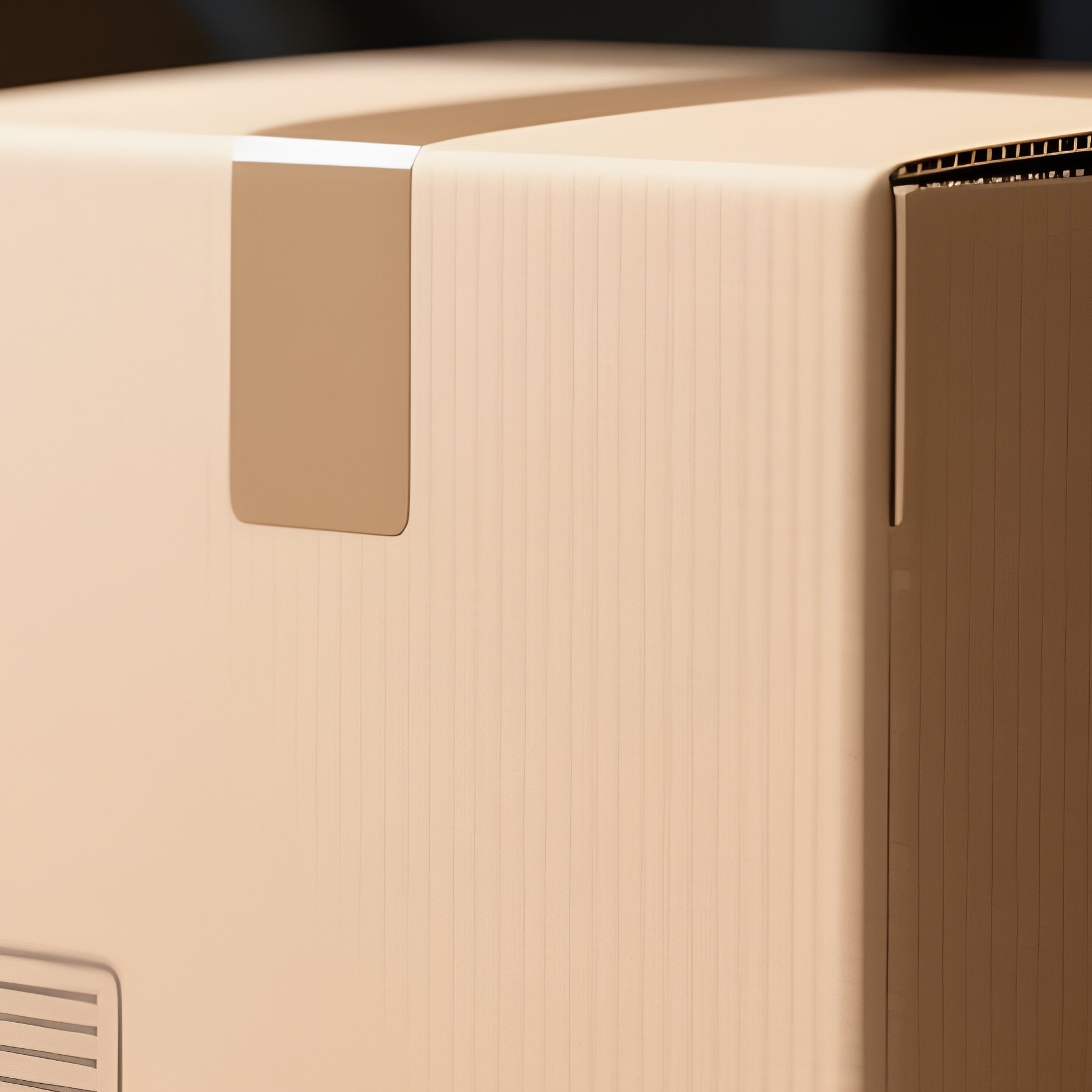 3D Rendered Delivery Box Icon — Photorealistic Cardboard Box On A Warehouse Shelf - Full Resolution Quality Preview