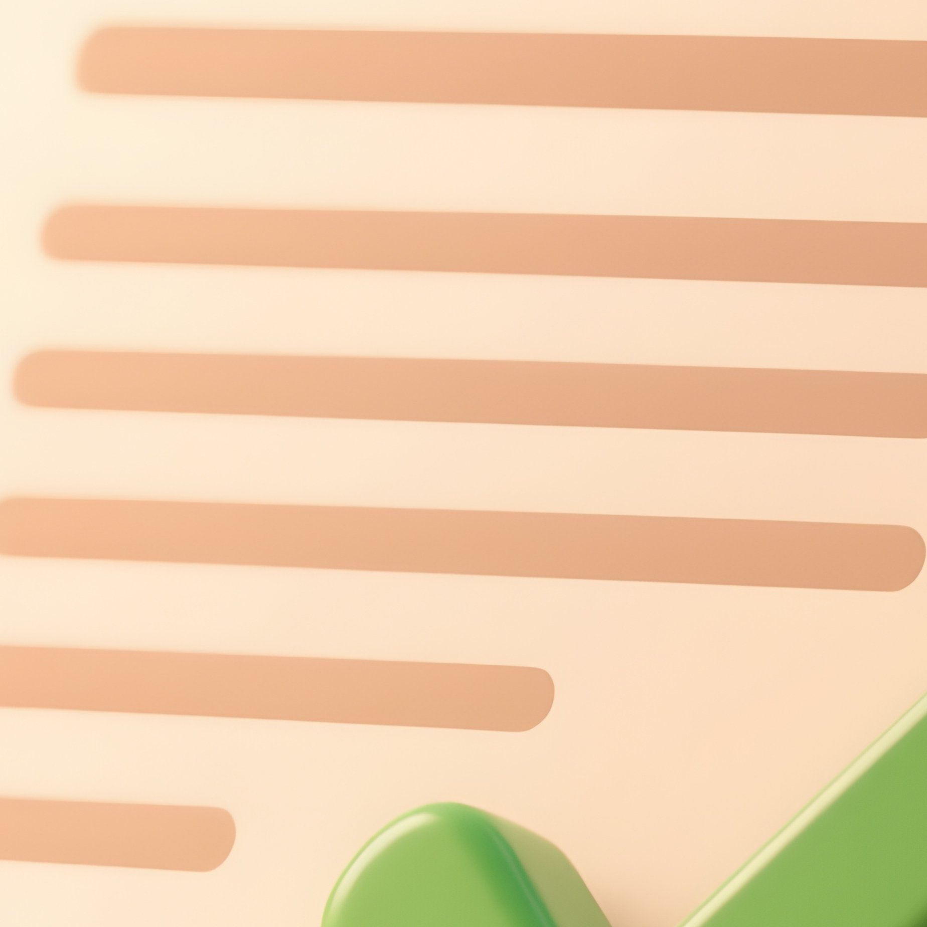 3D Rendered Document Icon With Checkmark — Photorealistic Printed Document Under Warm Light - Full Resolution Quality Preview