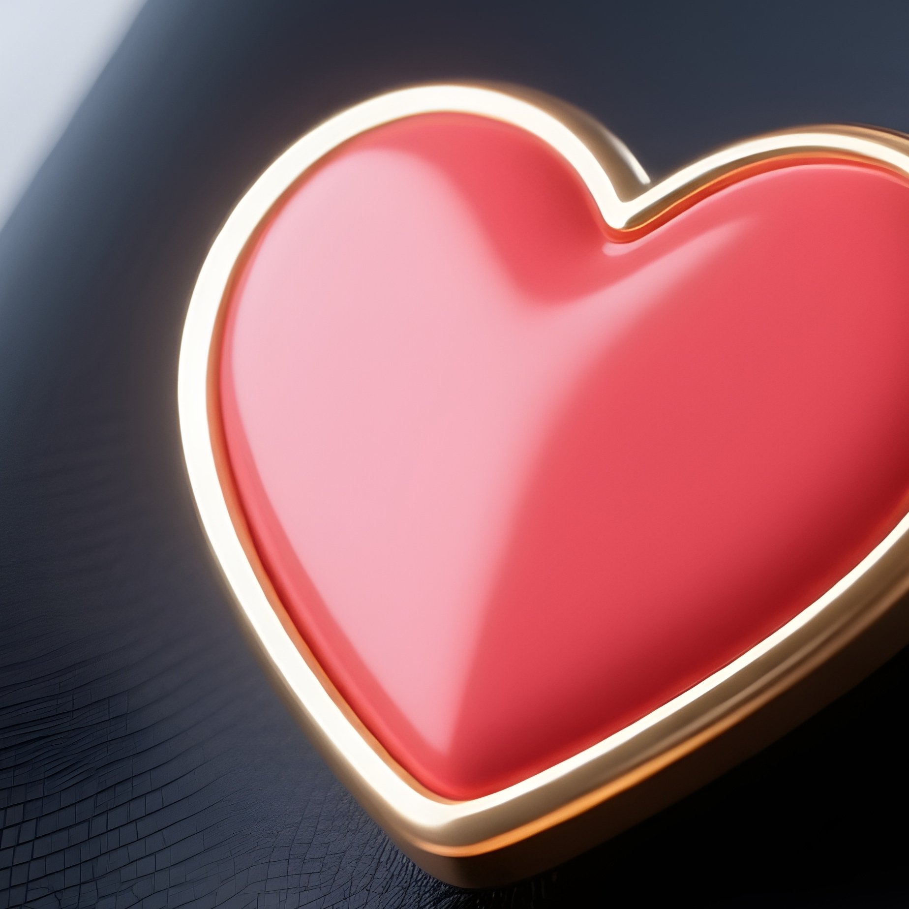 3D Rendered Heart Icon For Customer Care — Photorealistic Heart Shaped Pin On A Staff Uniform - Full Resolution Quality Preview
