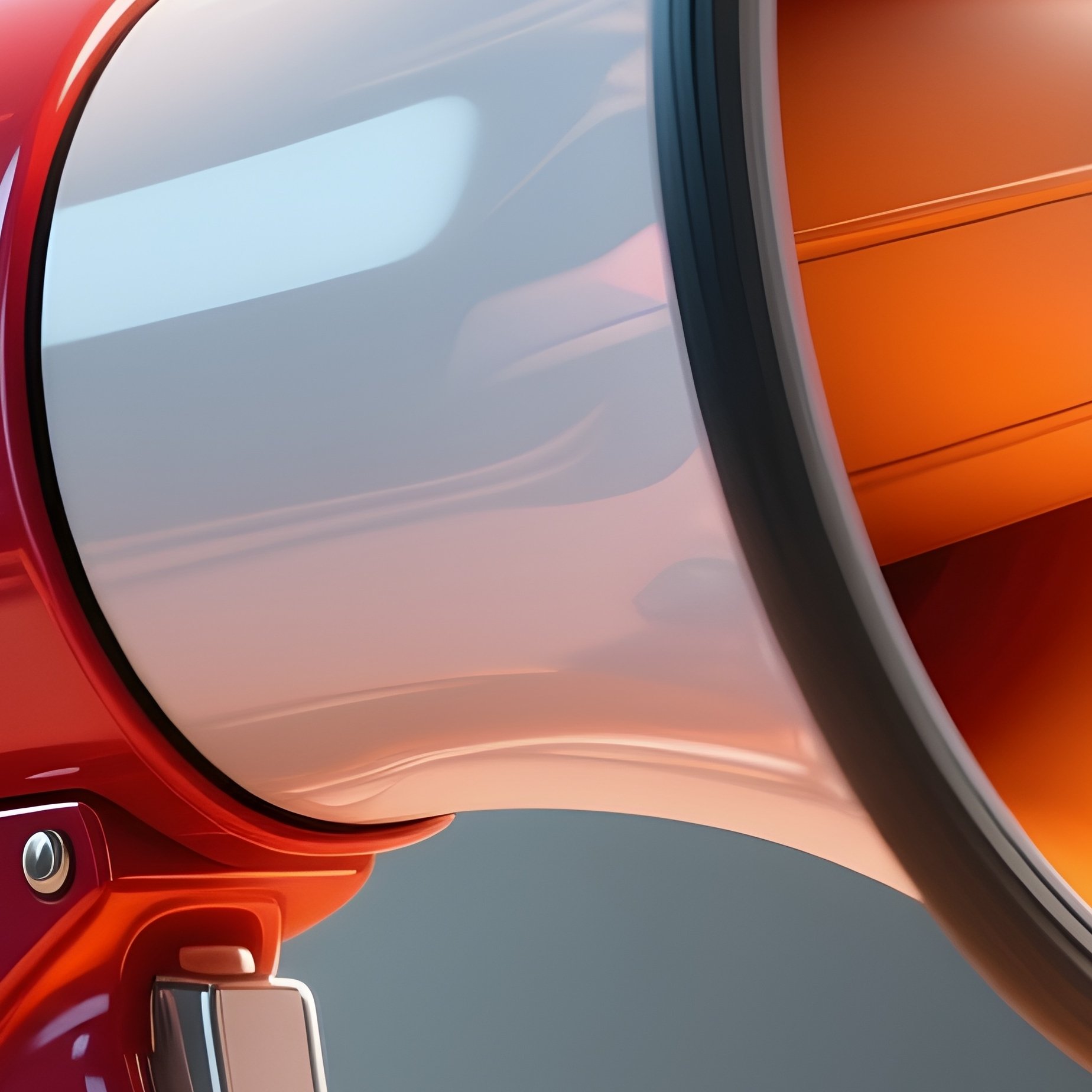 3D Rendered Megaphone With Glossy Colors — Photorealistic Megaphone On A Marketing Desk - Full Resolution Quality Preview