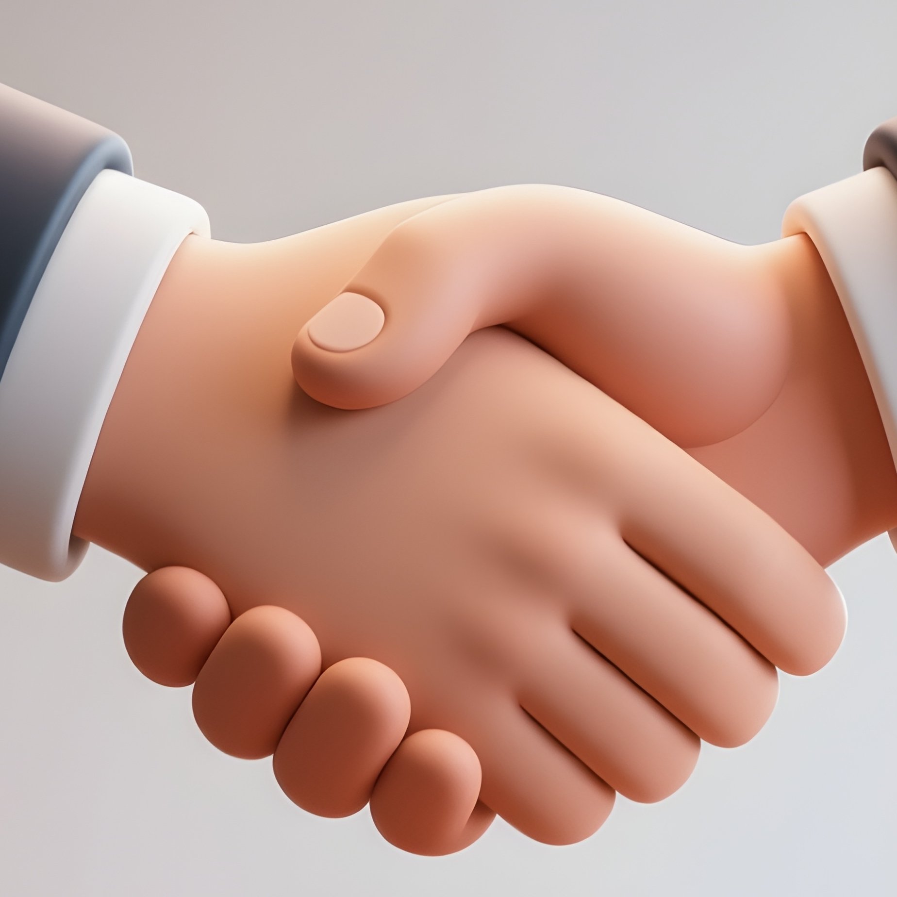 3D Rendered Negotiation Handshake Icon — Photorealistic Negotiation Scene In A Boardroom - Full Resolution Quality Preview