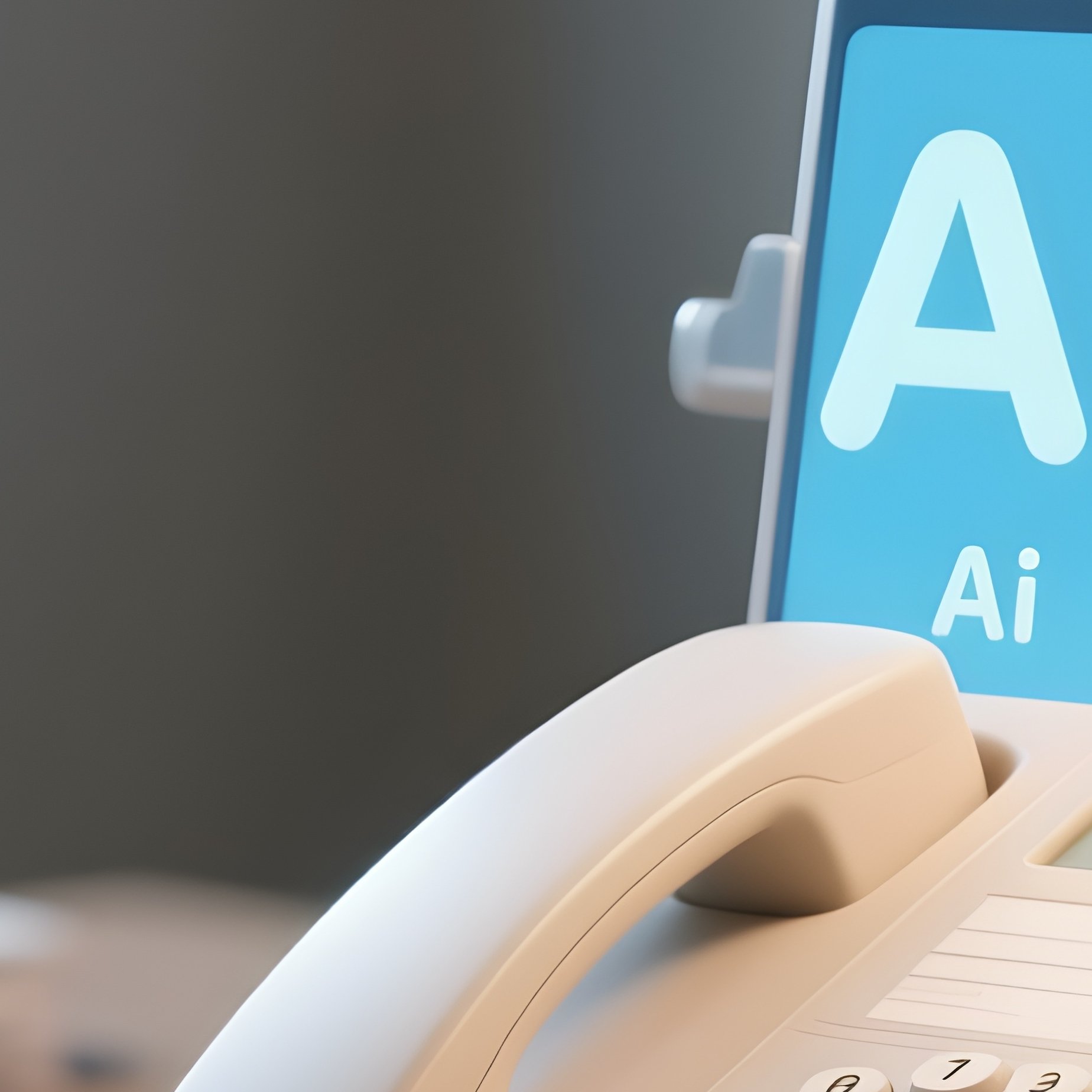 3D Rendered Phone Support Symbol — Photorealistic Landline Phone On A Desk - Full Resolution Quality Preview