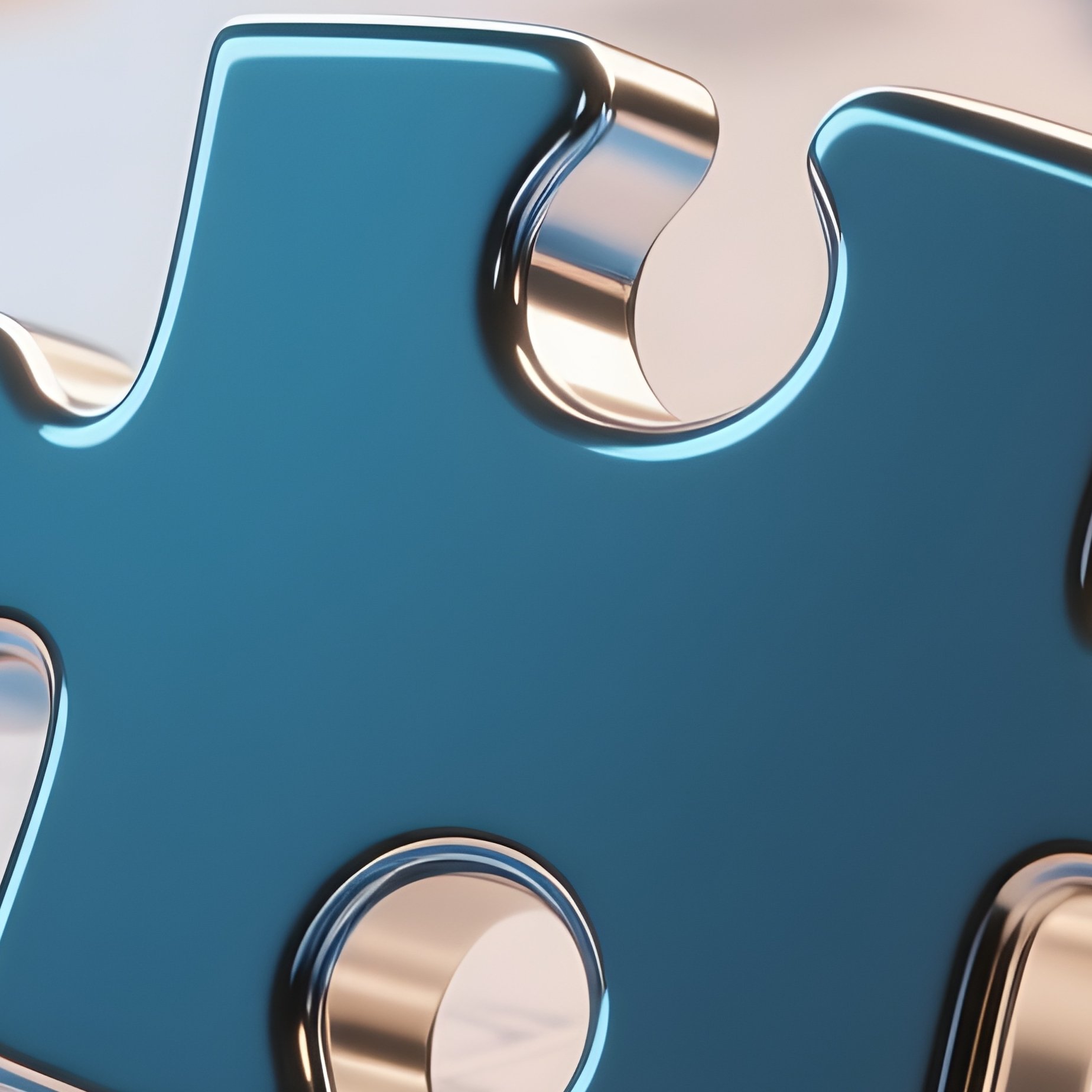 3D Rendered Puzzle Piece Icon In Glossy Finish — Photorealistic Puzzle Pieces Scattered On A Strategy Table - Full Resolution Quality Preview