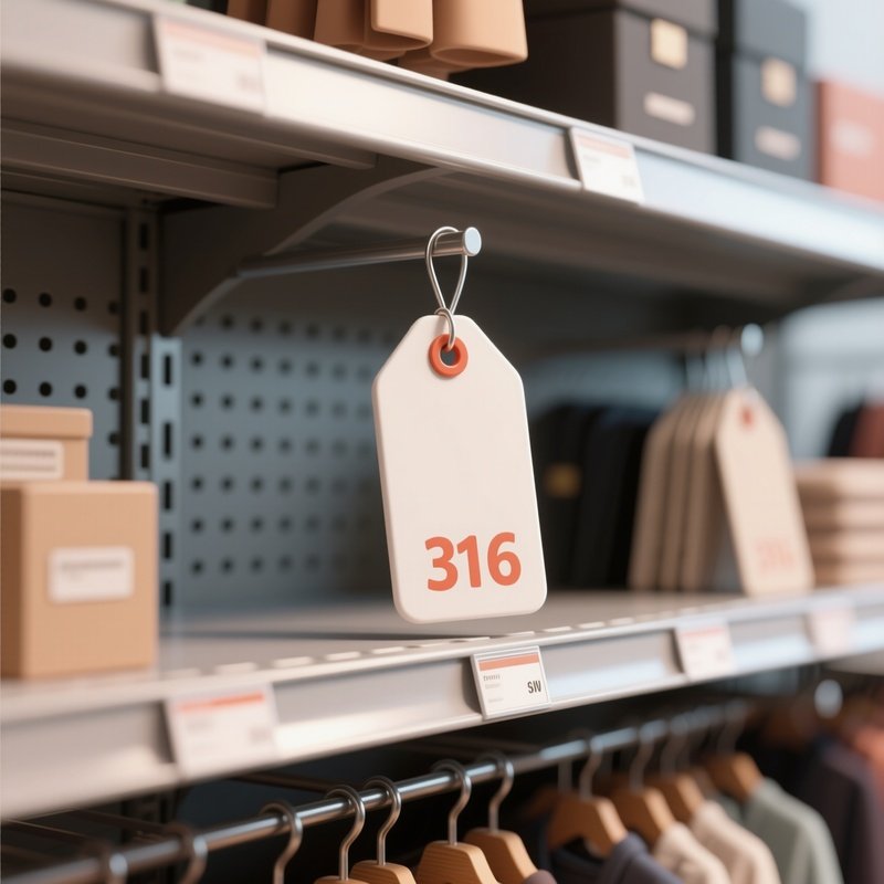 3D Rendered Tag Icon With Smooth Edges — Photorealistic Price Tag On A Merchandise Shelf