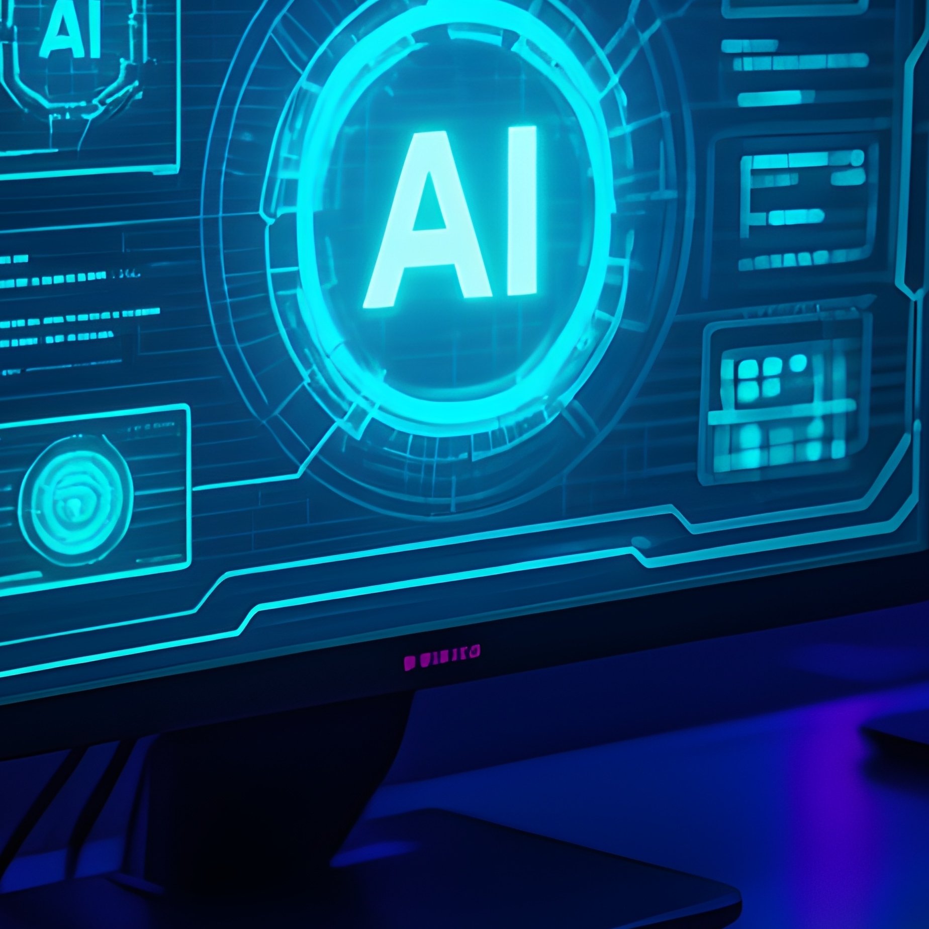 A 21St Century Computer Workstation Science Fiction - Full Resolution Quality Preview