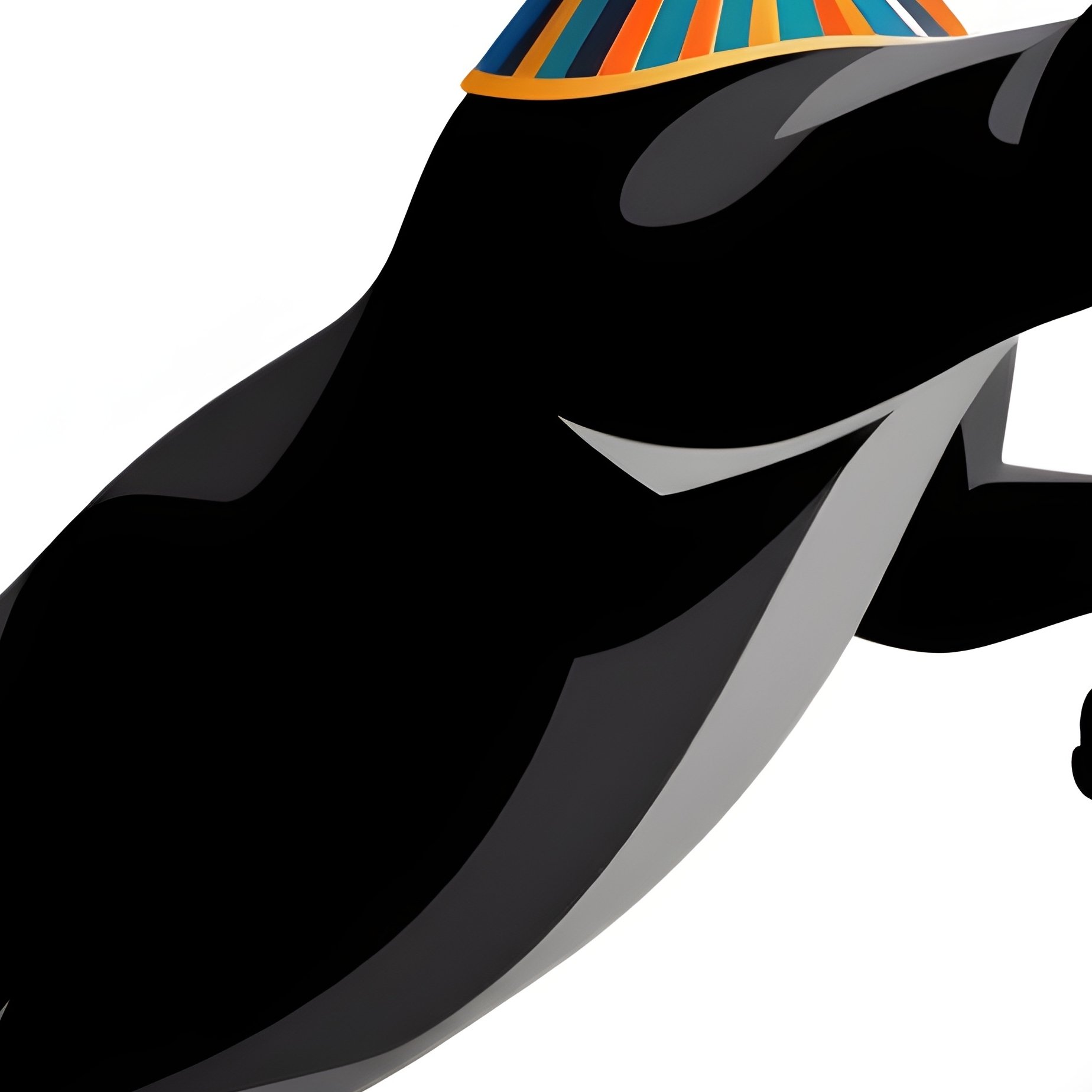 A Abstract Art Of An Egyptian Mau Playing With A Ball - Full Resolution Quality Preview