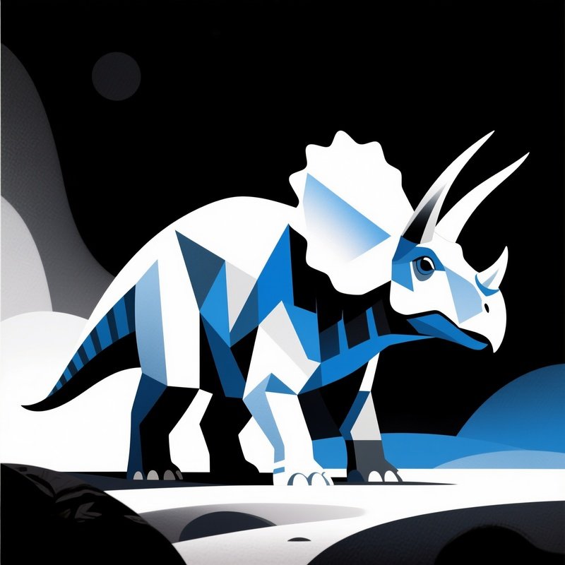 A Abstract Artwork Of A Centrosaurus