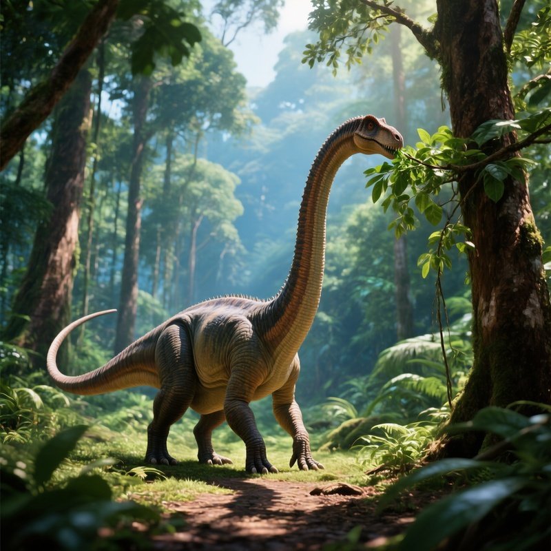 A Artistically Represented Dinosaur Einiosaurus In A Prehistoric Scene