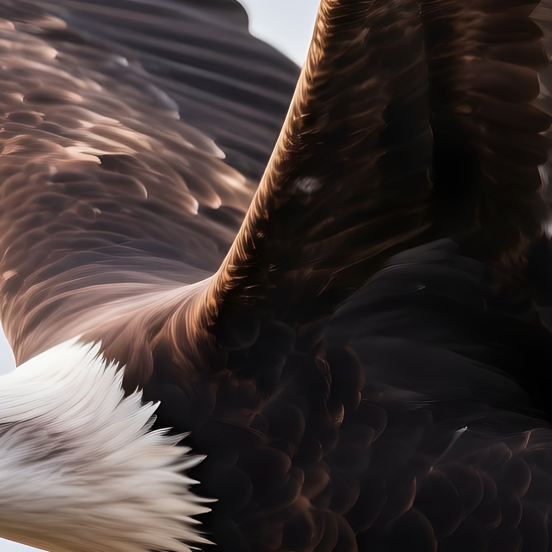 A Bald Eagle Hovering Midair With Focused Eyes - Full Resolution Quality Preview