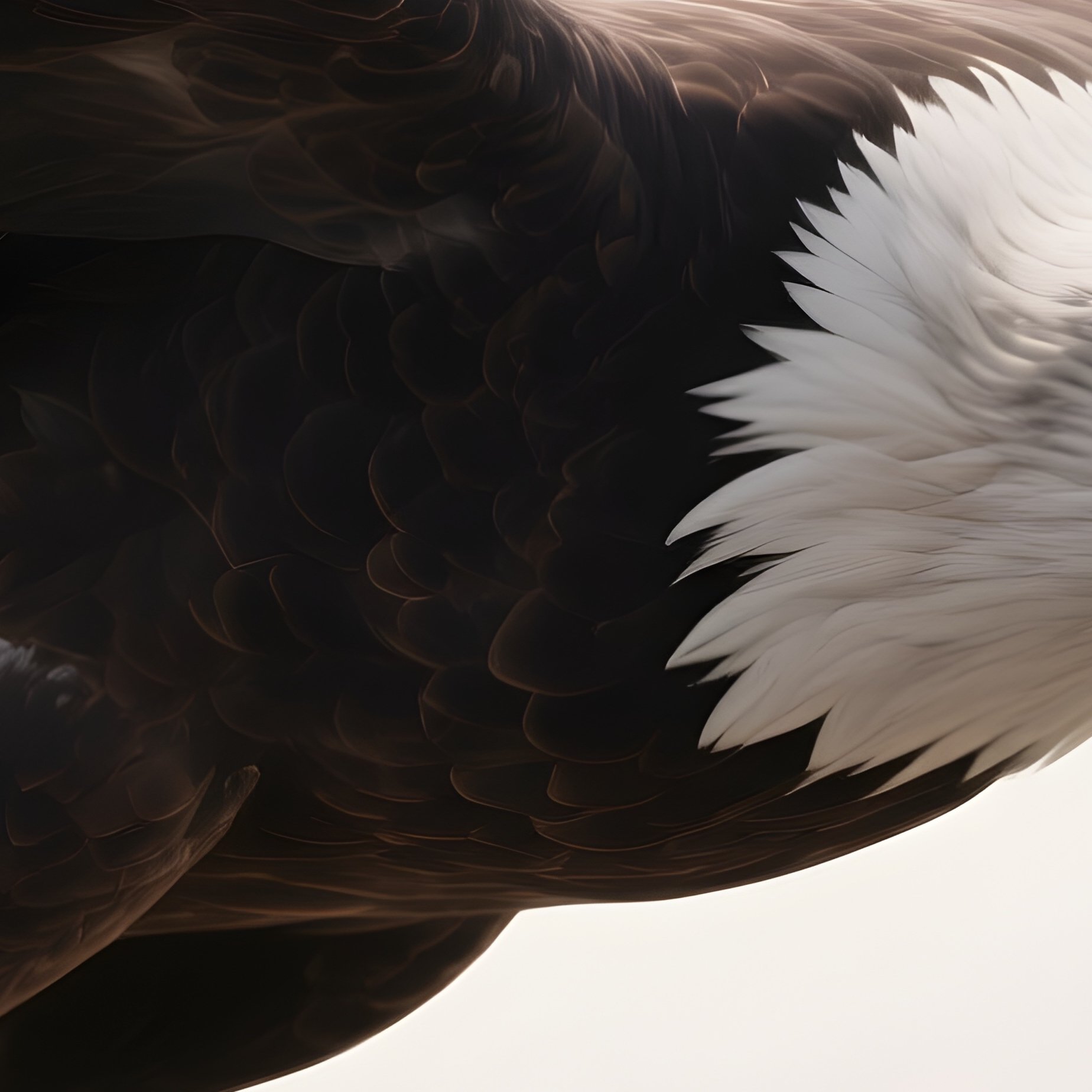 A Bald Eagle Hovering Midair With Focused Eyes Science Fiction - Full Resolution Quality Preview