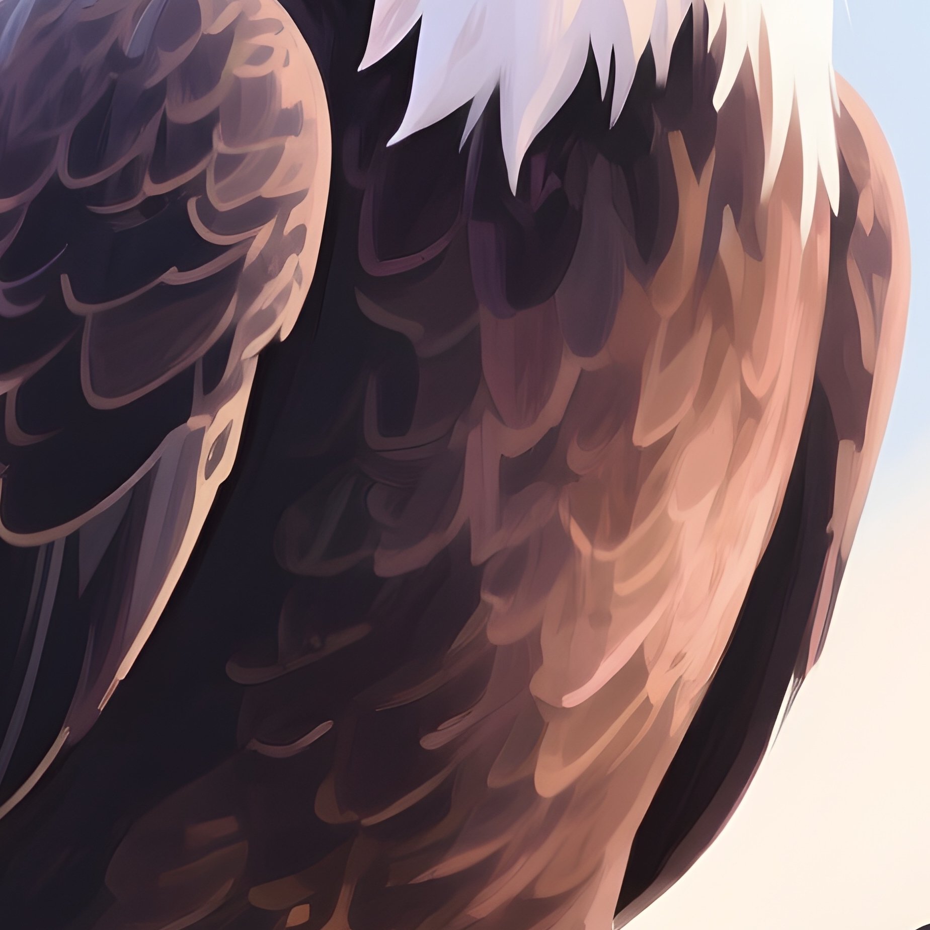 A Bald Eagle Perching Near Another Bird In Harmony Digital Art - Full Resolution Quality Preview