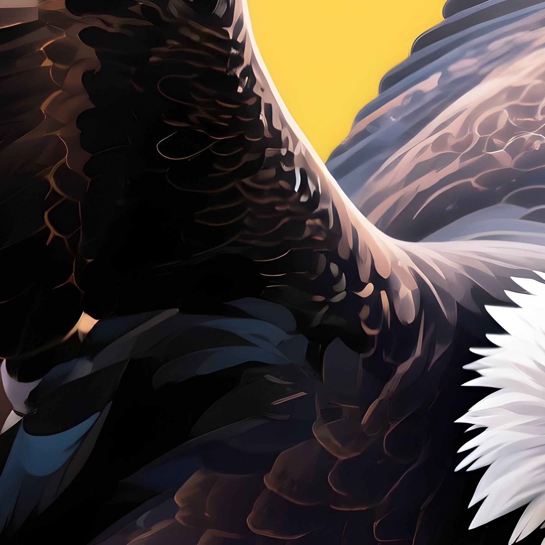 A Bald Eagle Spreading Feathers In A Proud Display Digital Art - Full Resolution Quality Preview