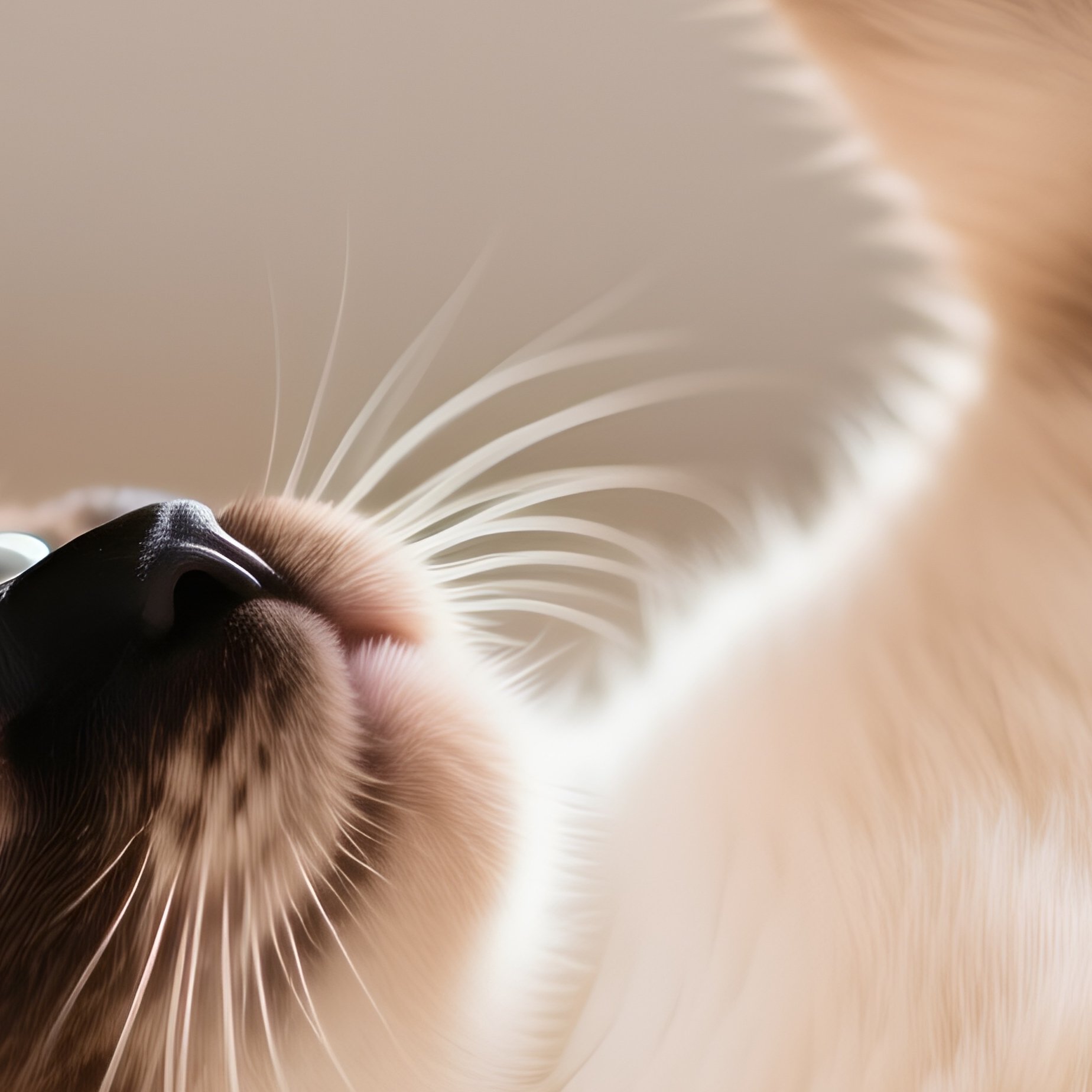 A Balinese Cat Lying With All Four Paws In The Air - Full Resolution Quality Preview