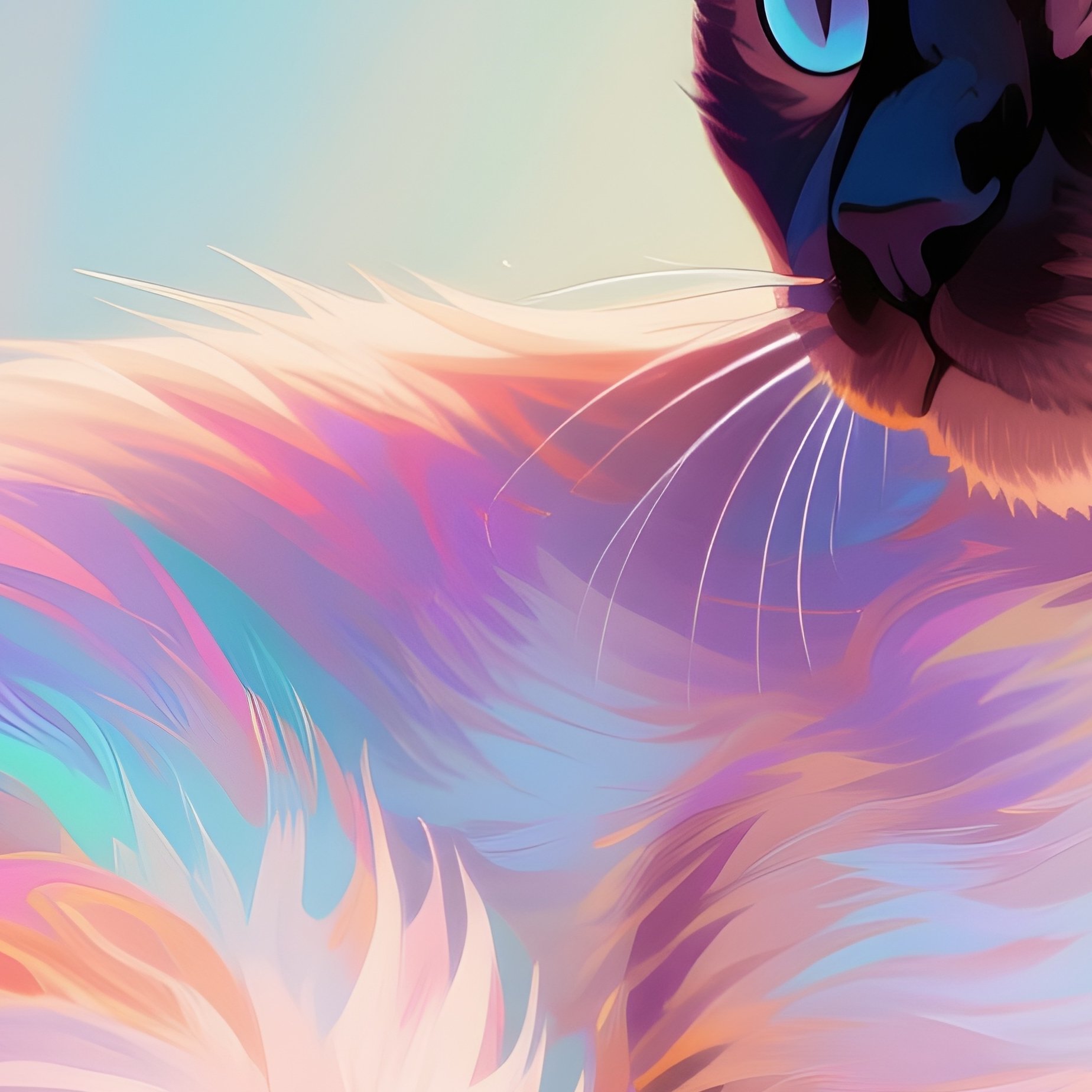 A Balinese Cat Lying With All Four Paws In The Air Digital Art - Full Resolution Quality Preview