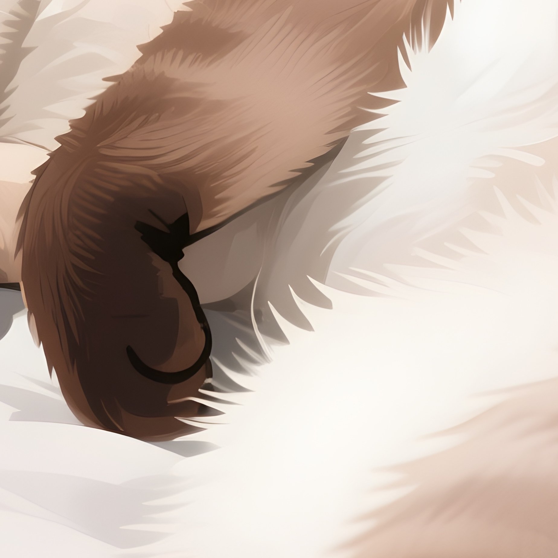 A Balinese Cat Sleeping On Back With Belly Exposed Digital Art - Full Resolution Quality Preview