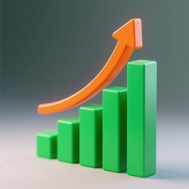 A Bar Graph Showing Growth Growth Progress