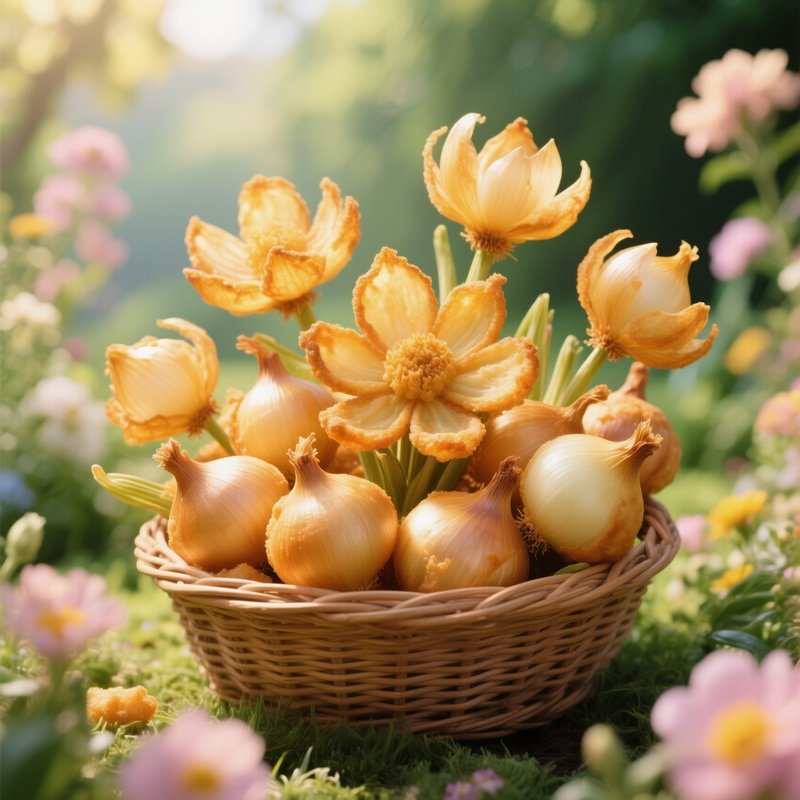 A Basket Of Blooming Onions Fried And Golden 2