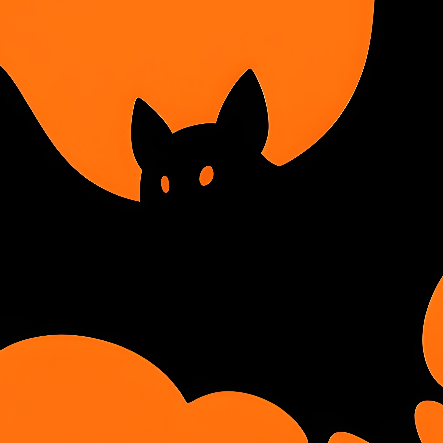 A Bat Silhouette Against A Full Moon Halloween Bat - Full Resolution Quality Preview