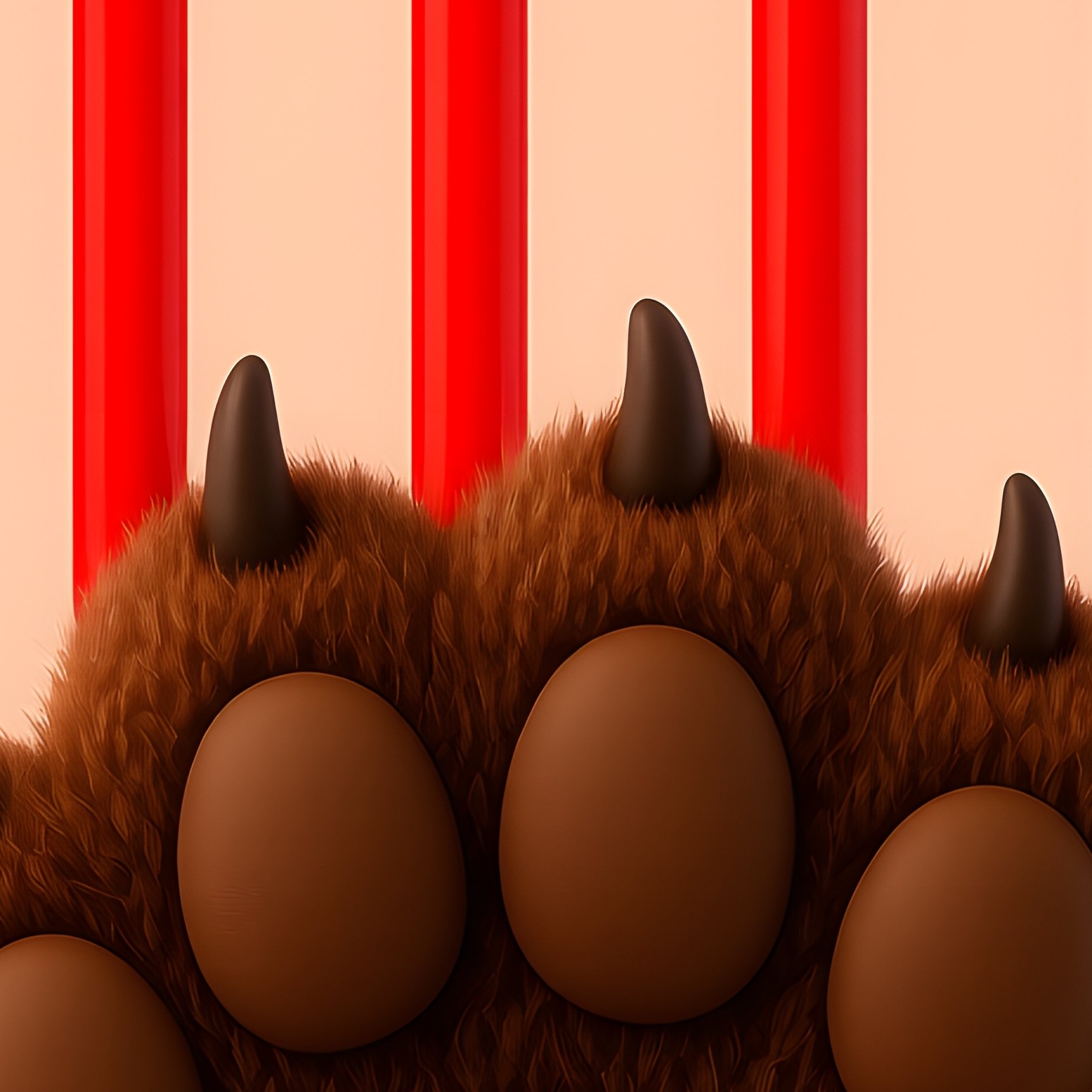 A Bears Paw Reaching Towards Vertical Lines Bear Paw - Full Resolution Quality Preview