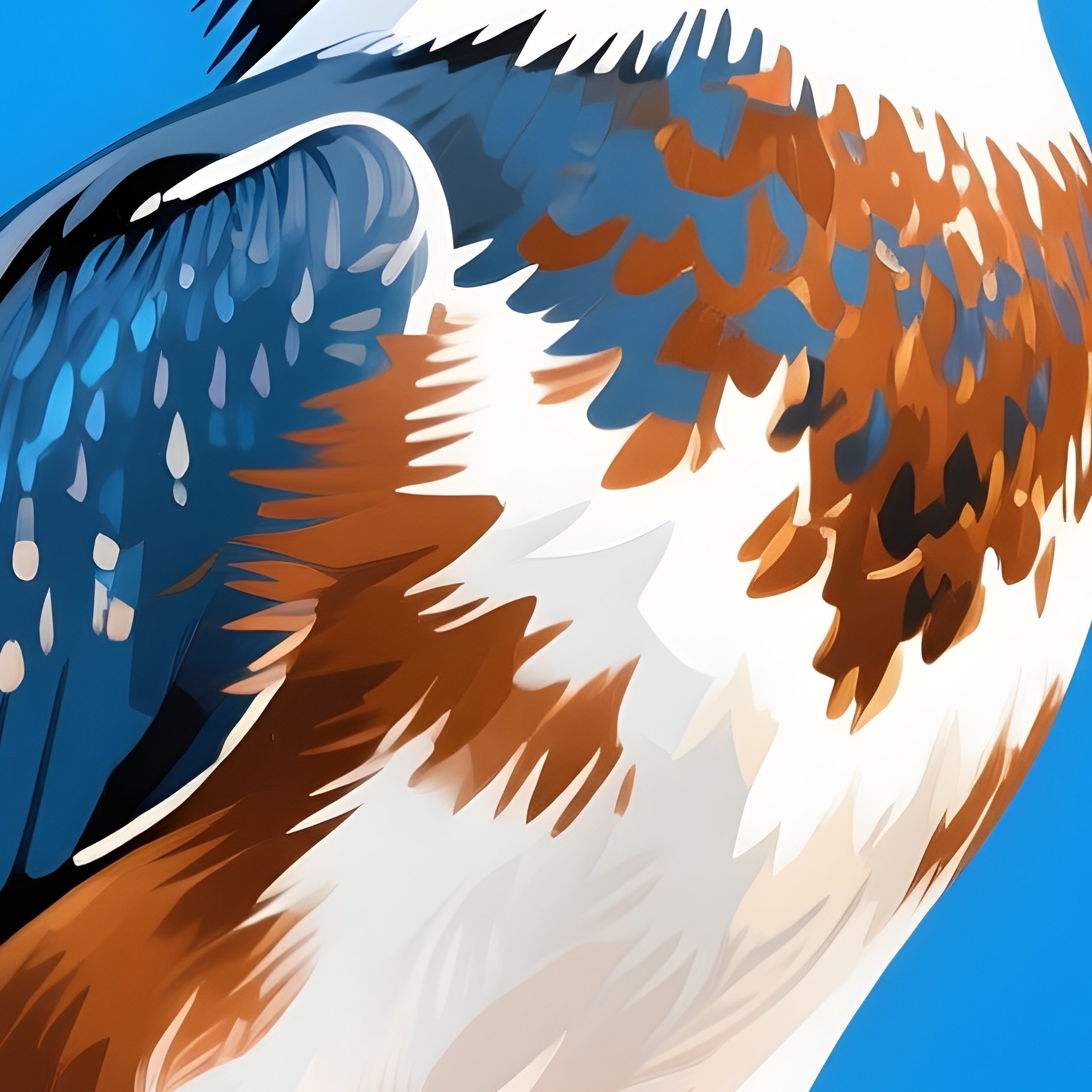 A Belted Kingfisher Artwork - Full Resolution Quality Preview