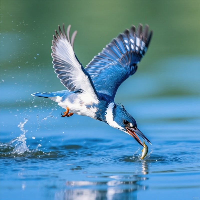 A Bird Kingfisher In Flight