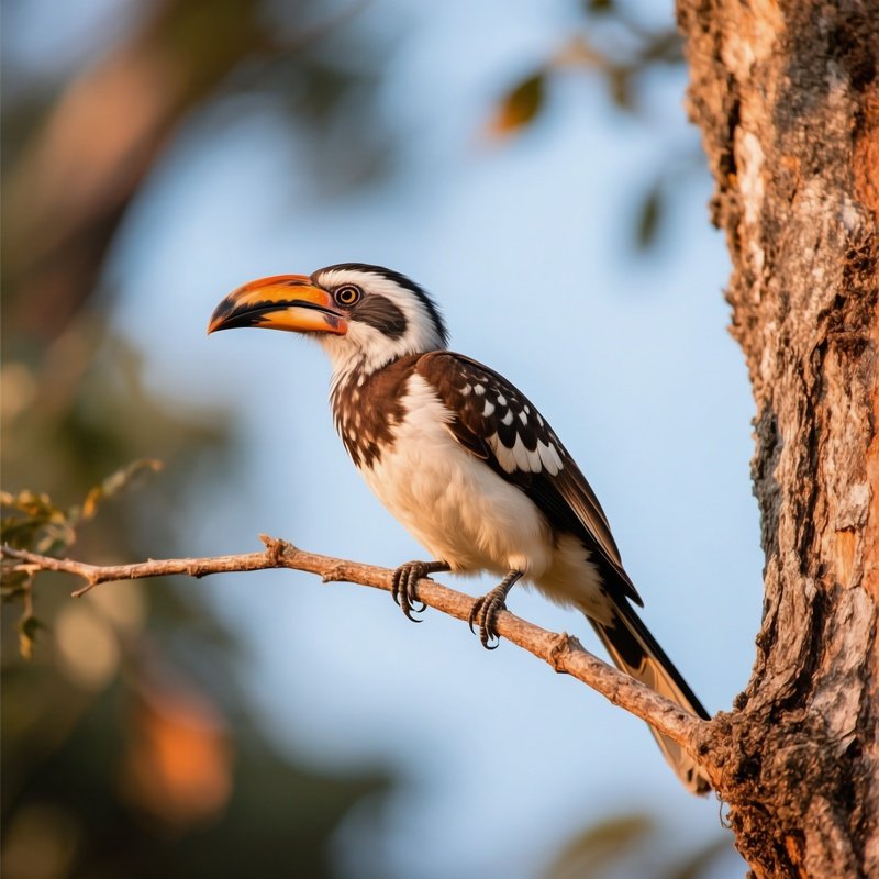 A Bird Perched On A Tree Branch Bird Nature