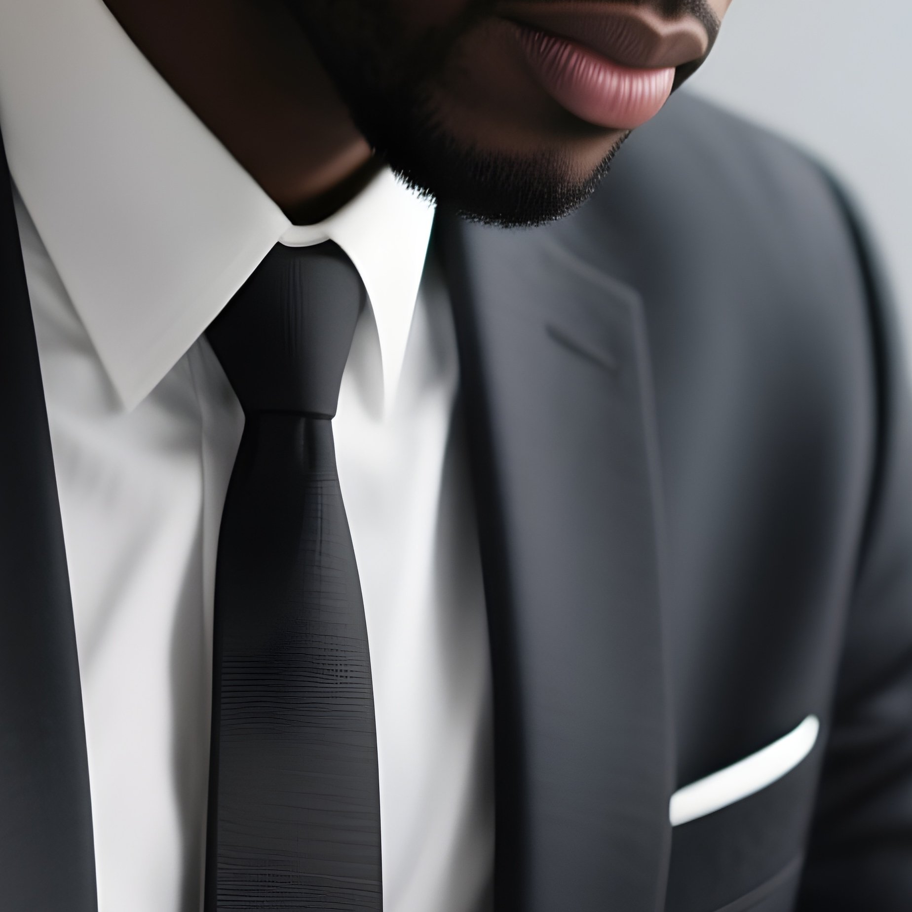 A Black Businessman Reviewing Documents On A Tablet. - Full Resolution Quality Preview