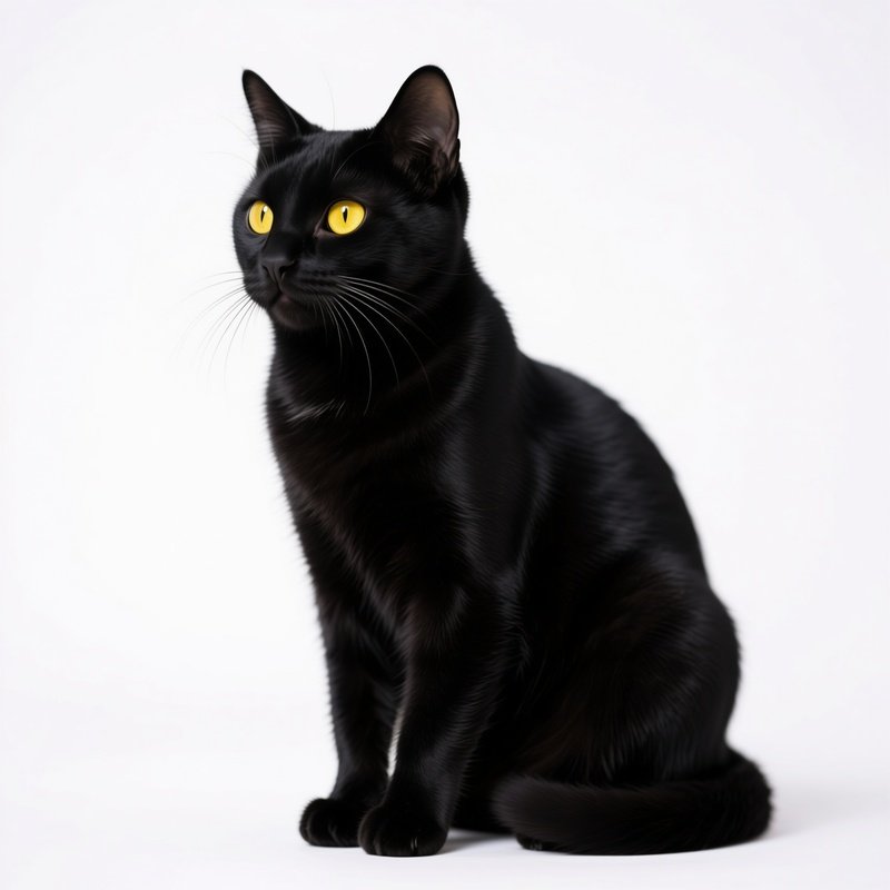 A Black Cat Black Cat Animal Portrait