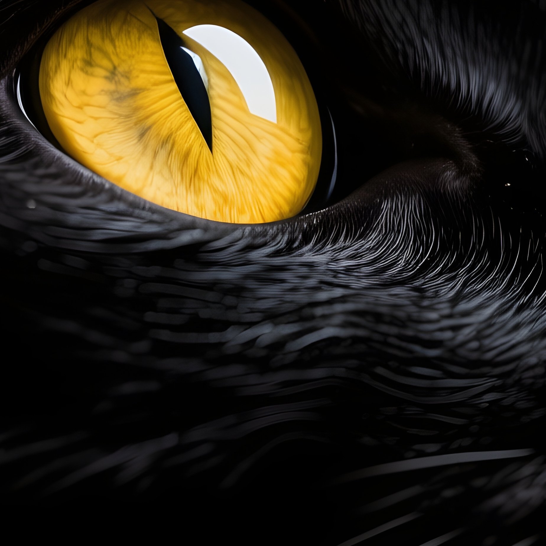 A Black Cat Black Cat Yellow Eyes - Full Resolution Quality Preview