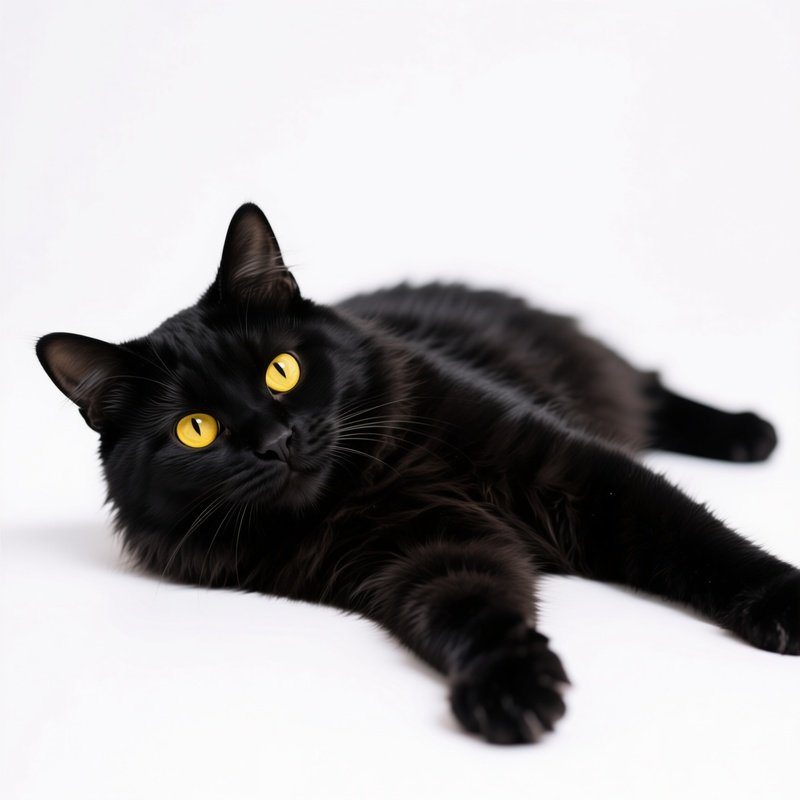 A Black Cat Black Cat Yellow Eyes