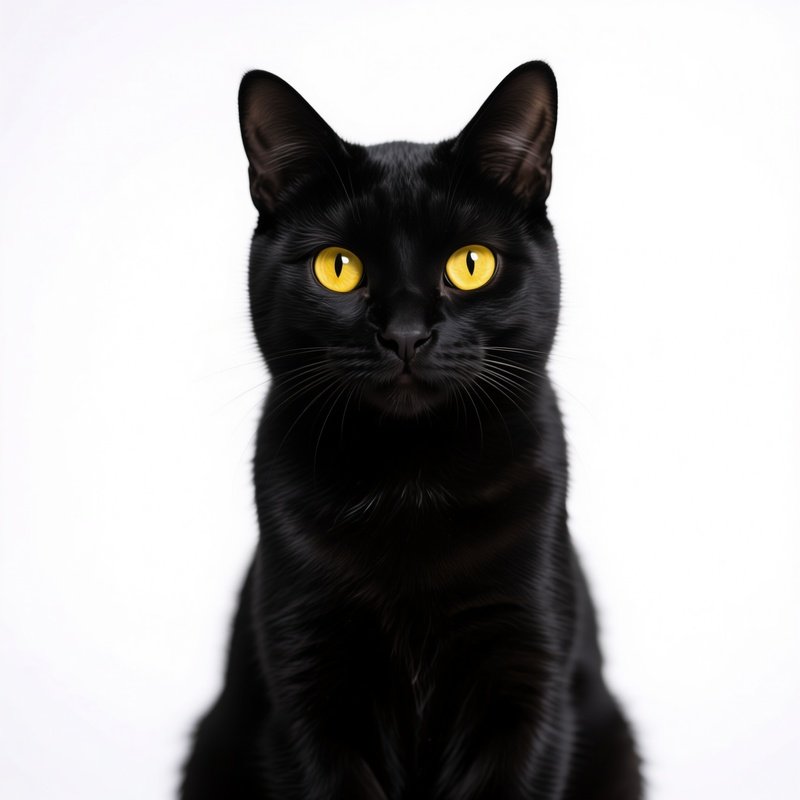 A Black Cat Black Cat Yellow Eyes