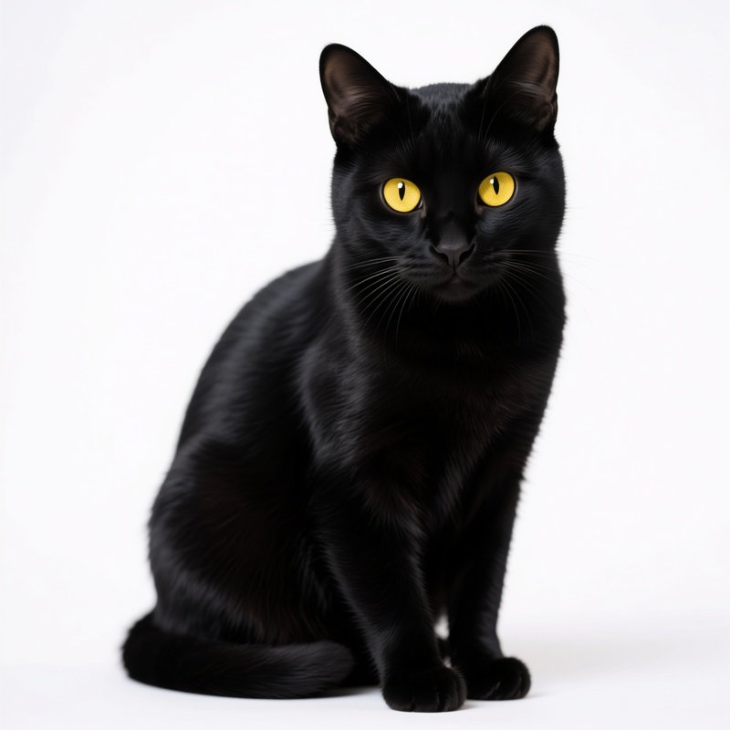 A Black Cat Black Cat Yellow Eyes
