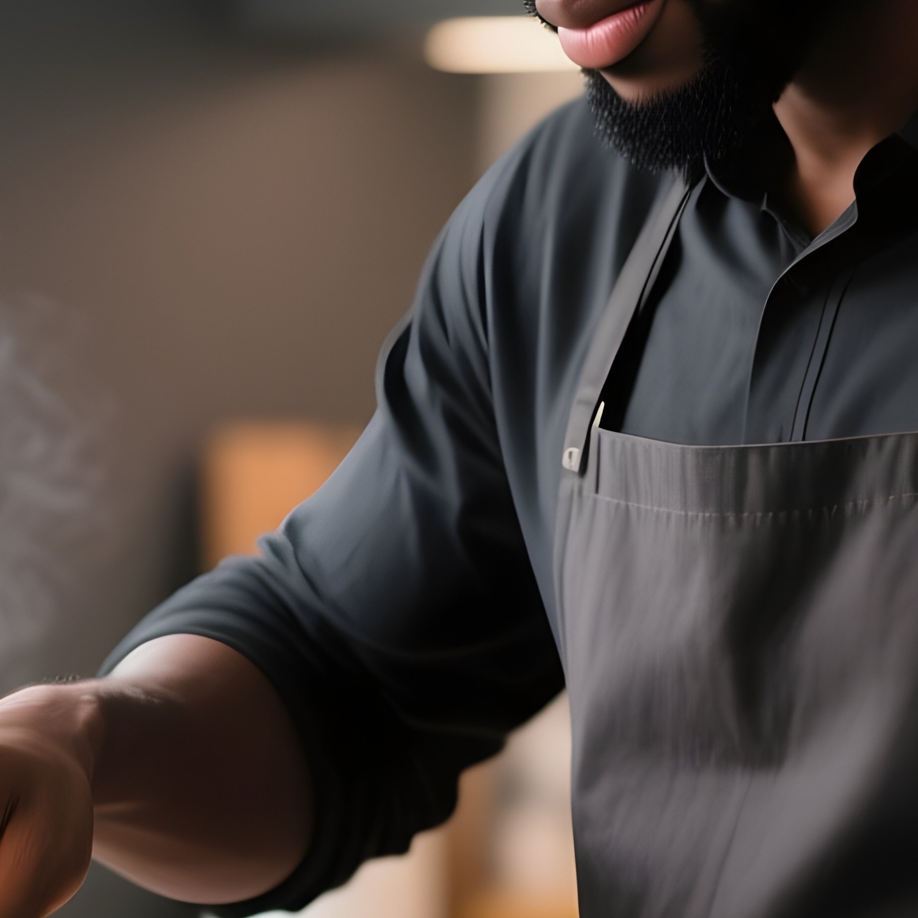 A Black Man Cooking A Healthy Meal In A Modern Kitchen. - Full Resolution Quality Preview