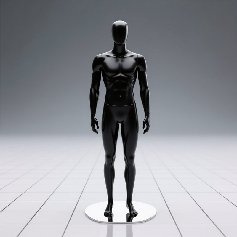 A Black Mannequin Figure Mannequin 3D Rendering