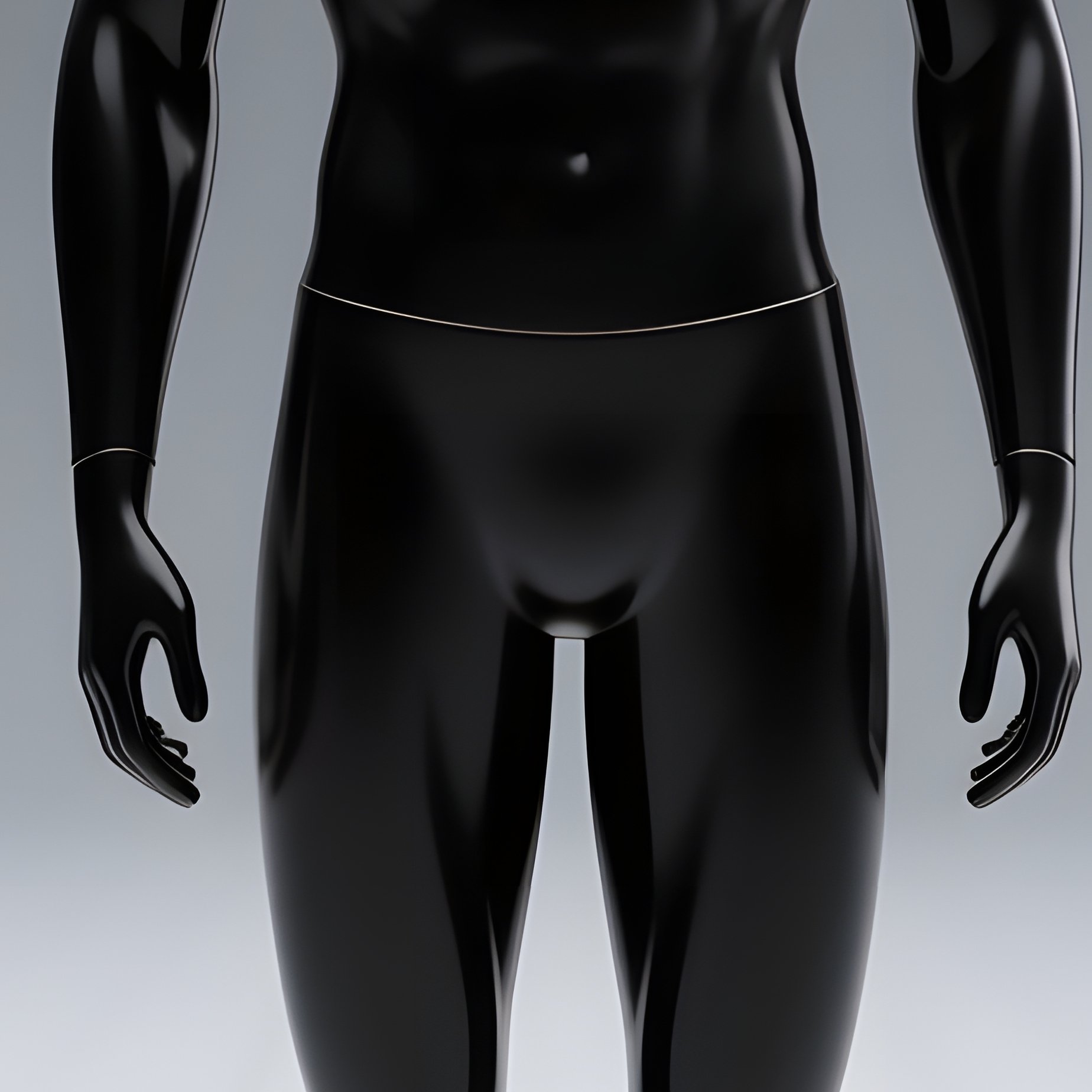 A Black Mannequin Figure Mannequin 3D Rendering - Full Resolution Quality Preview