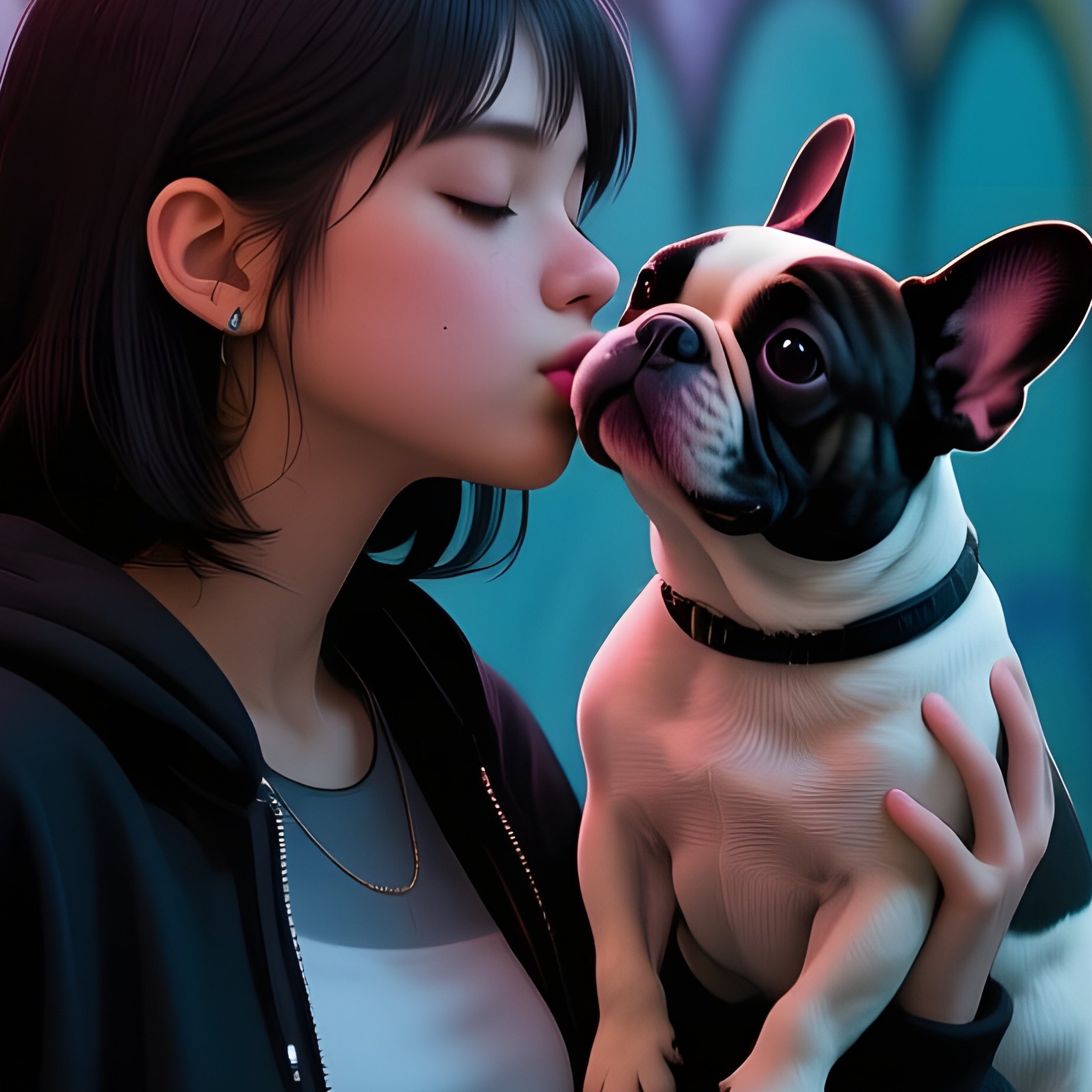 A Black Teenage Girl In Streetwear Leaning Against A Graffiti‑Covered Wall At Night, Giving Her - Full Resolution Quality Preview