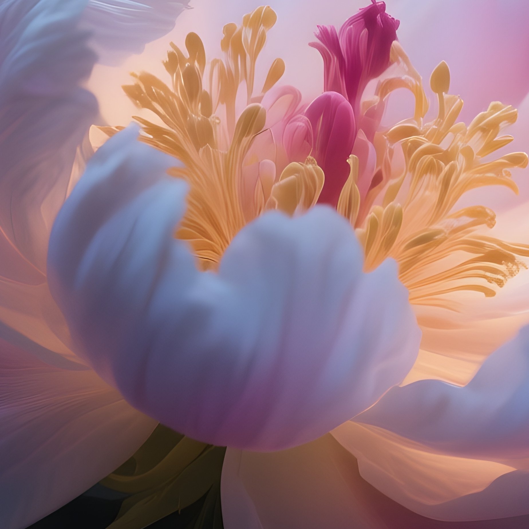 A Blooming Night Flower Opening Under Stars. - Full Resolution Quality Preview