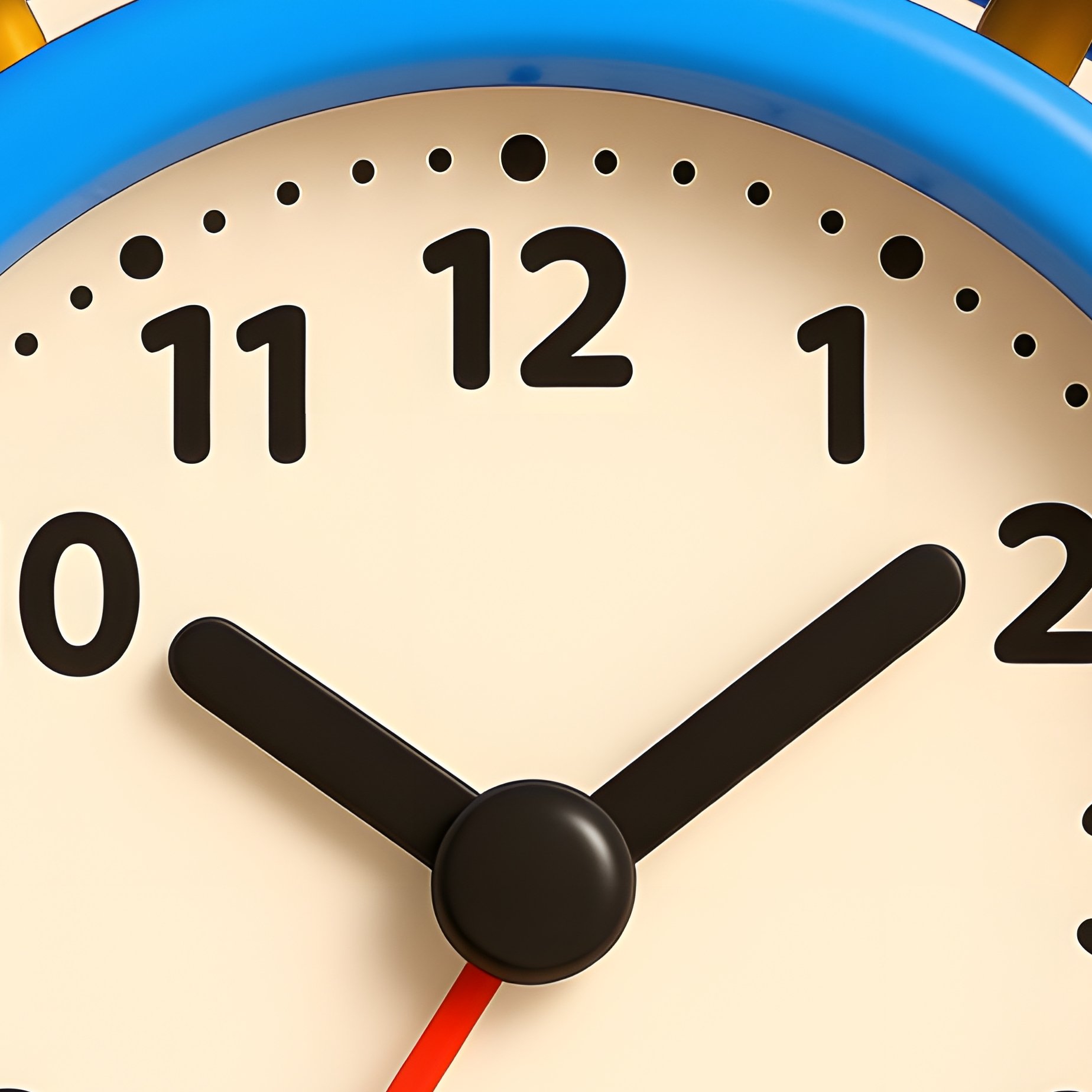 A Blue Alarm Clock Alarm Clock Time Change - Full Resolution Quality Preview