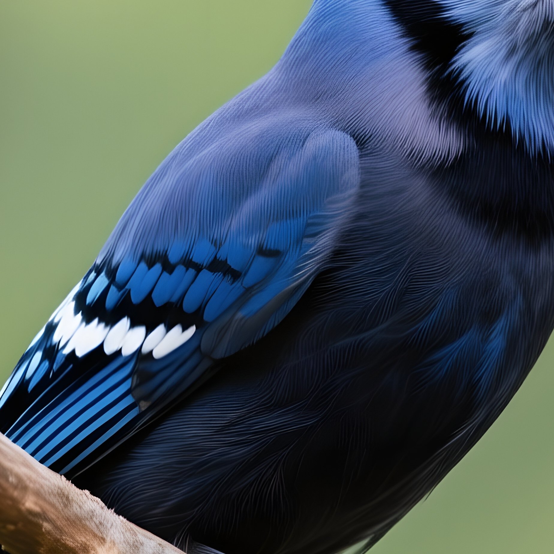 A Blue Jay Standing On A Tree Branch - Full Resolution Quality Preview