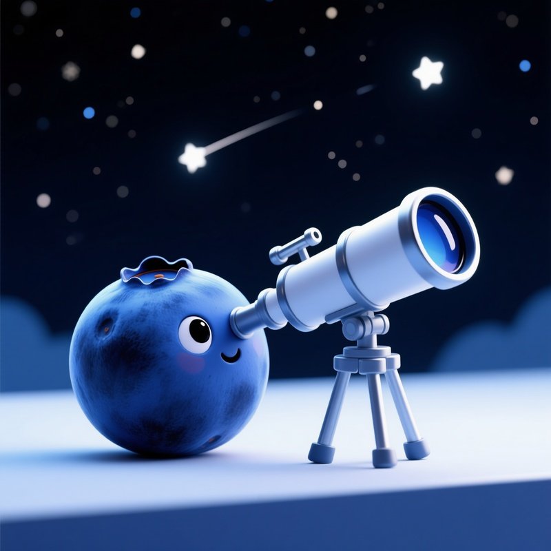 A Blueberry Using Telescope To Examine Stars