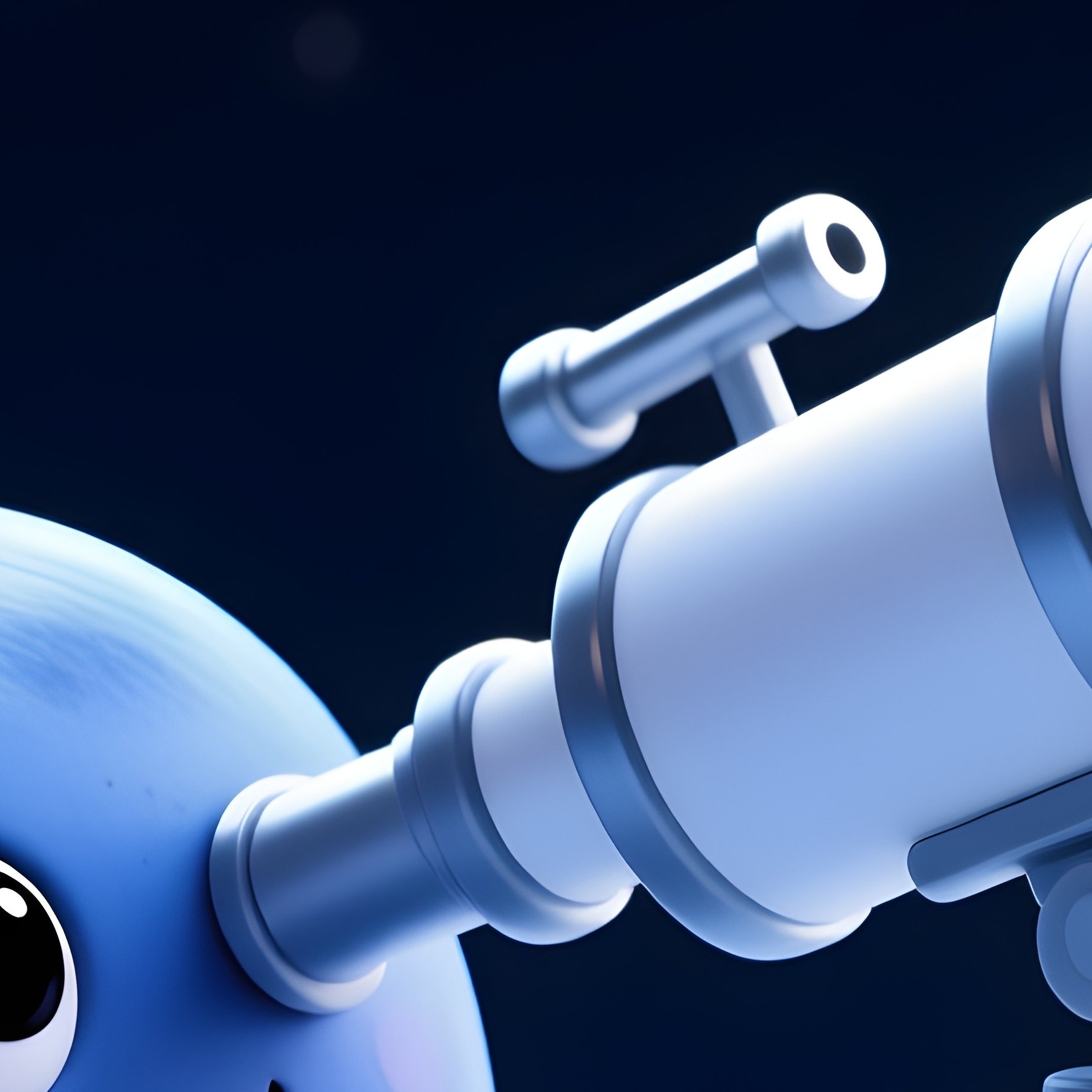 A Blueberry Using Telescope To Examine Stars - Full Resolution Quality Preview