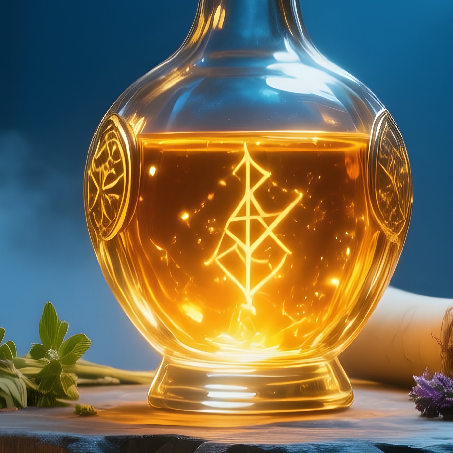 A Bottle Of Elixir And Ancient Context Napoje - Full Resolution Quality Preview