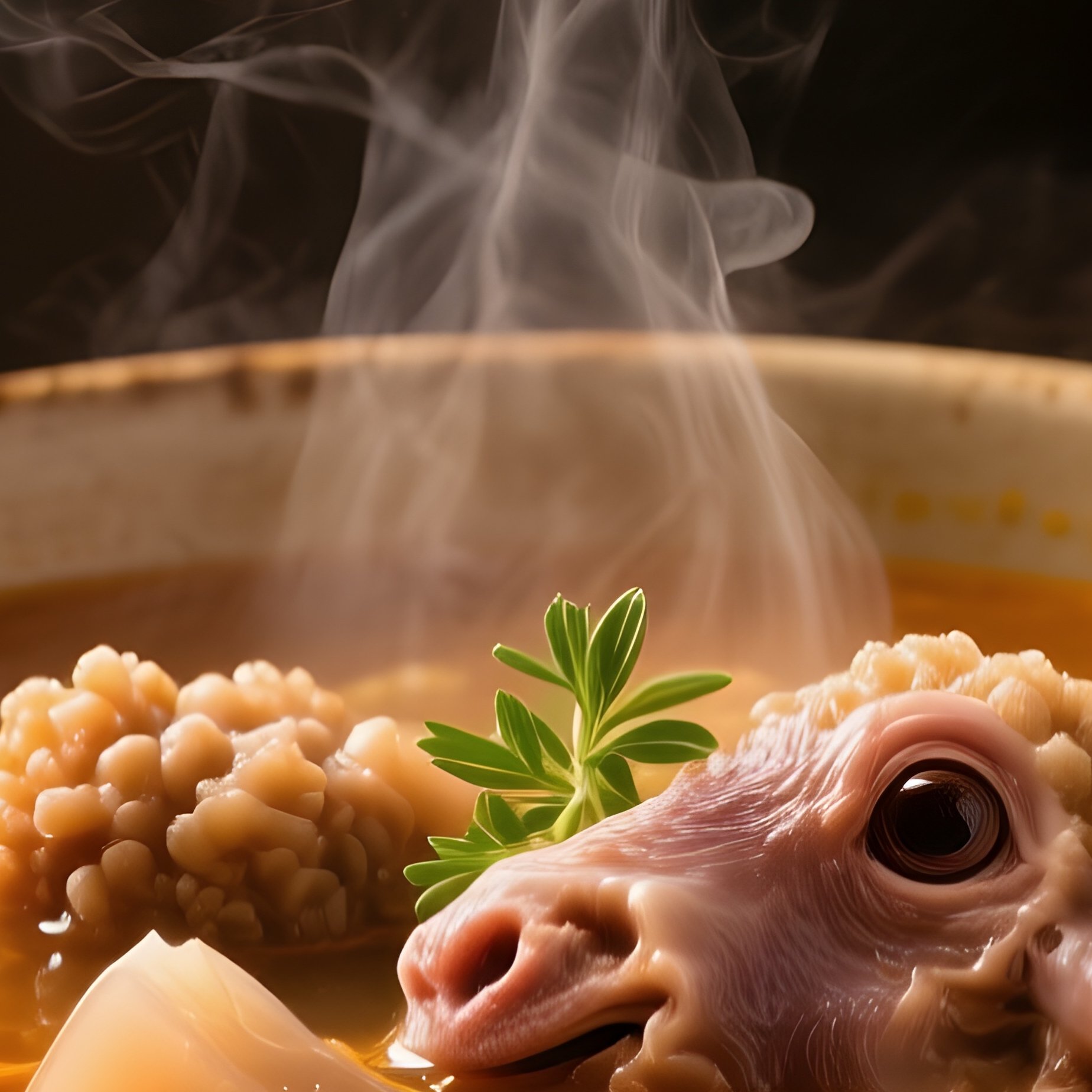 A Bowl Of Kalle Pache Traditional Soup Made From Sheep Head And Trotters Rich And Gelatinous - Full Resolution Quality Preview